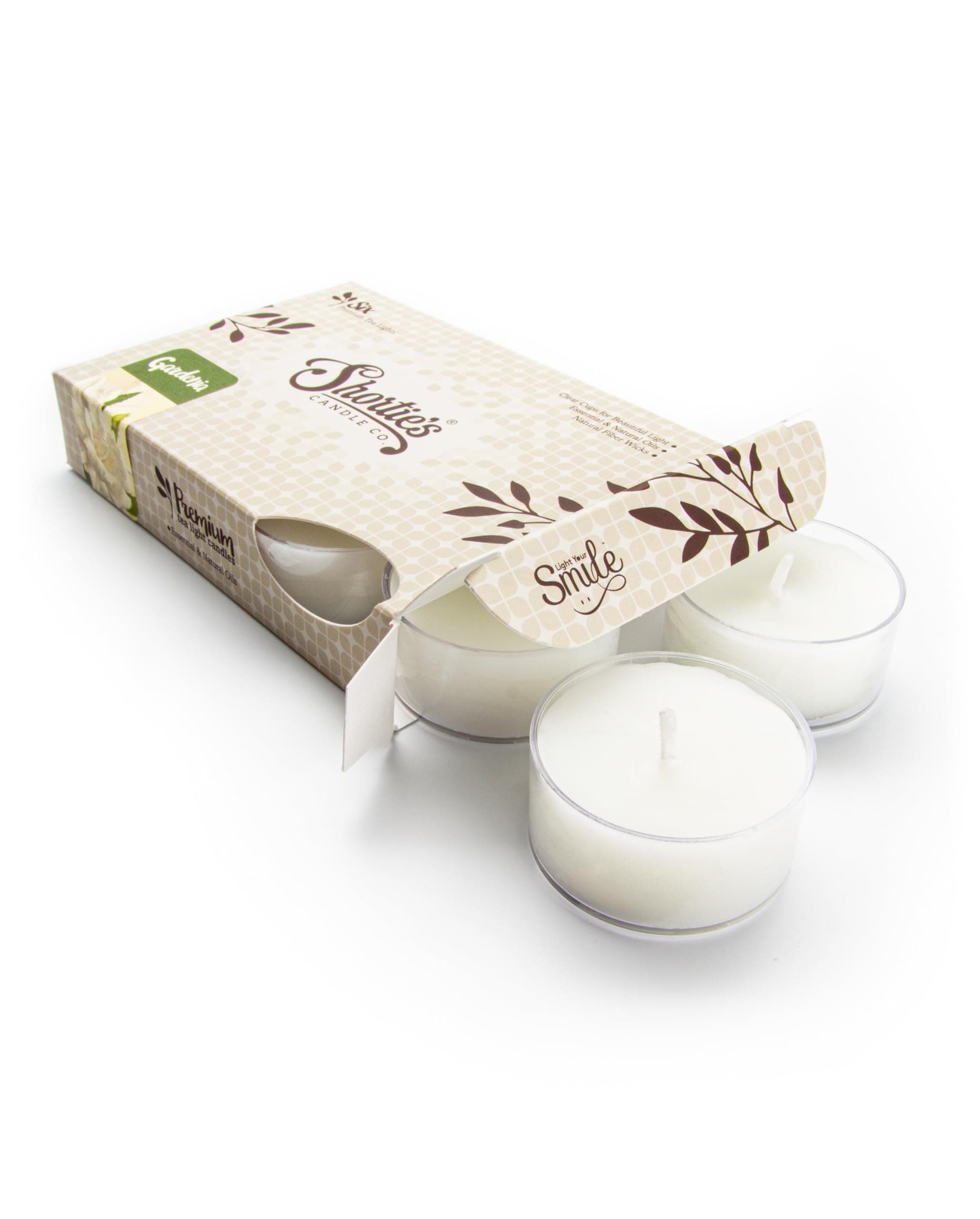 Pure Gardenia Tealight Candles Highly Scented - Made With Essential & Natural Oils - White Tea-Light Candles - Floral Tea Lights Collection by Shortie's Candle Company