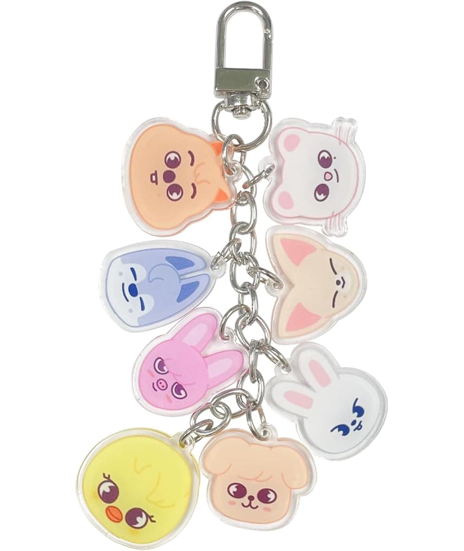 IN-IMAGINE Cartoon Keychain, Kids Set, Keychain Inspired Cartoon Accessories, Perfect for Fans Backpacks, Keys, or Stray Kids Lightstick Collections