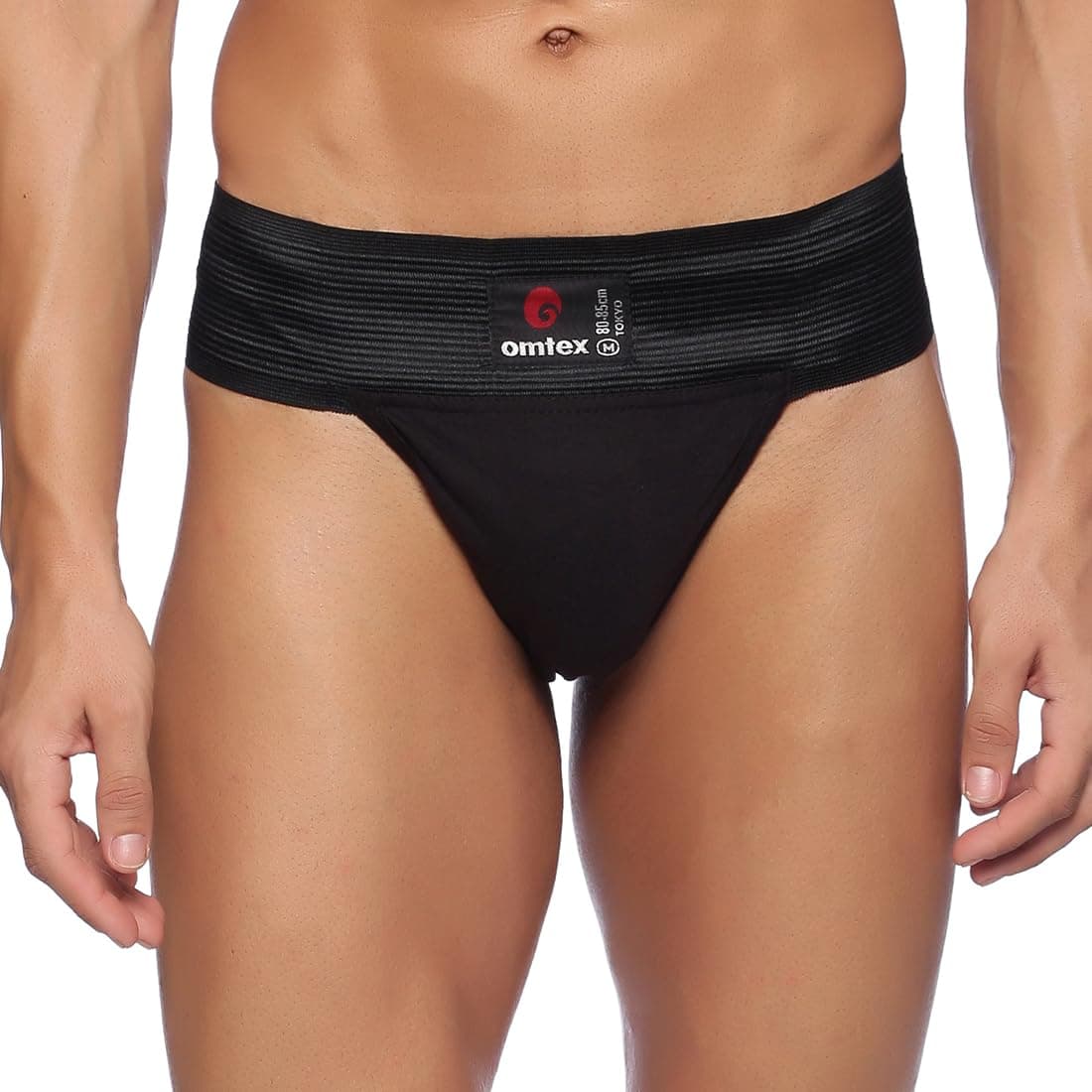 omtex Athletic Tokyo Cotton Stretchable Supporter Back Covered with Cup Pocket, Ideal for Workout and Sports Quick Dry Moisture Wicking Underwear Black - 2X-Large