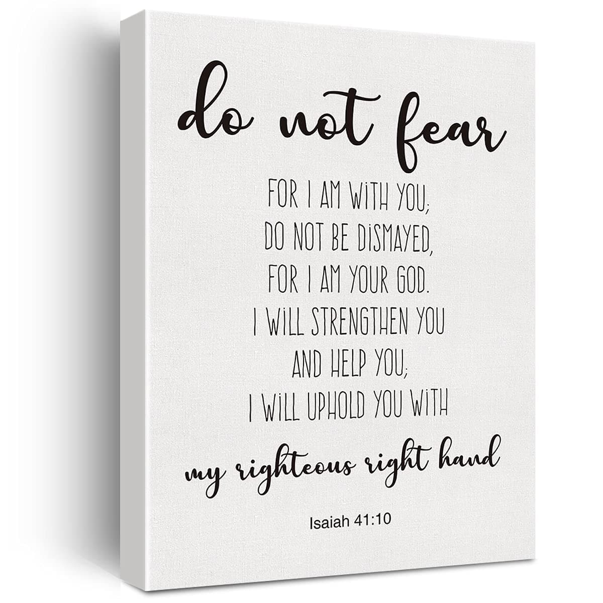 Bible Verse Wall Art Decor Isaiah 41:10 Framed Prints (11.5x15 Inch)