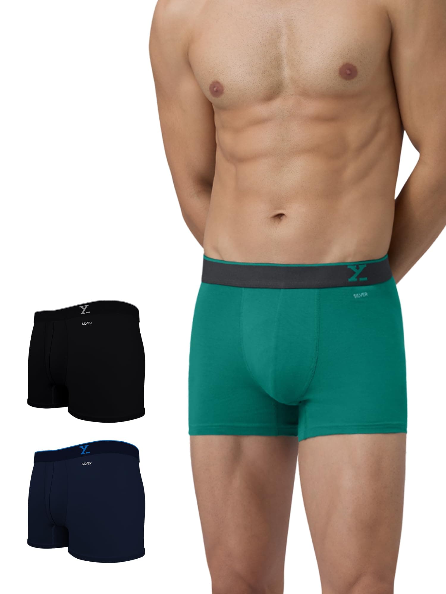 XYXX Men's Underwear Aero IntelliSoft Micro Modal Trunk, Combo Pack of 3