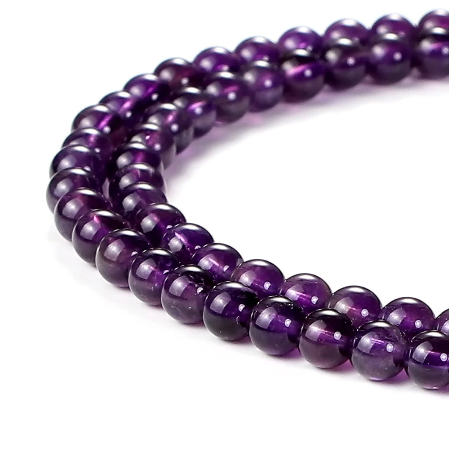 BEADNOVA 4-10mm Gemstone Round Loose Beads for Jewelry Making