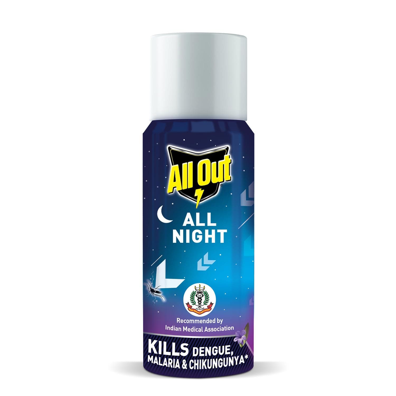 All Out All Night Mosquito and Fly Spray (15ml, Blue)