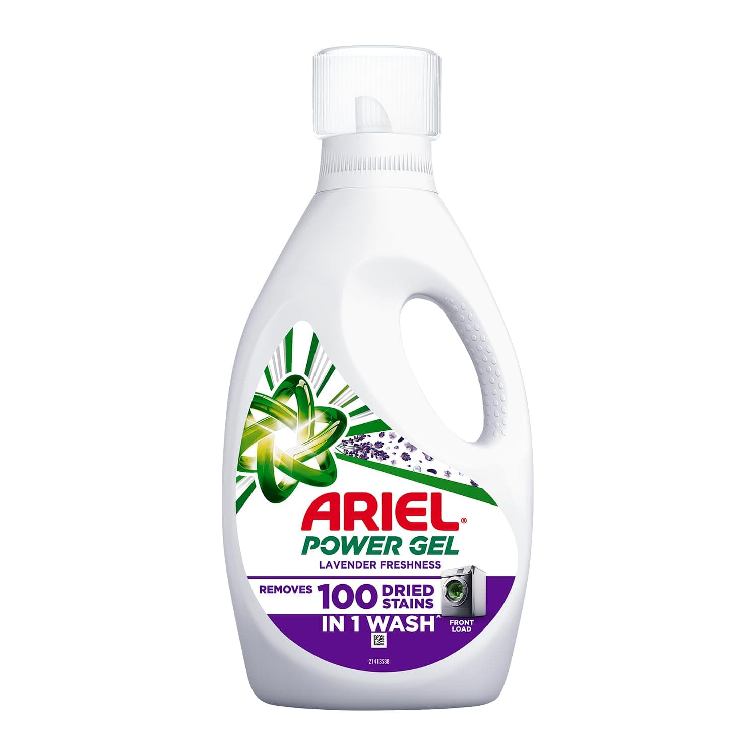 Ariel Power Gel Liquid Detergent for Front Load – 900g with Lavender Fragrance | Removes 100 Dried Stains in 1 Wash | Faster Dissolving |Color Protection | At the price of Powders