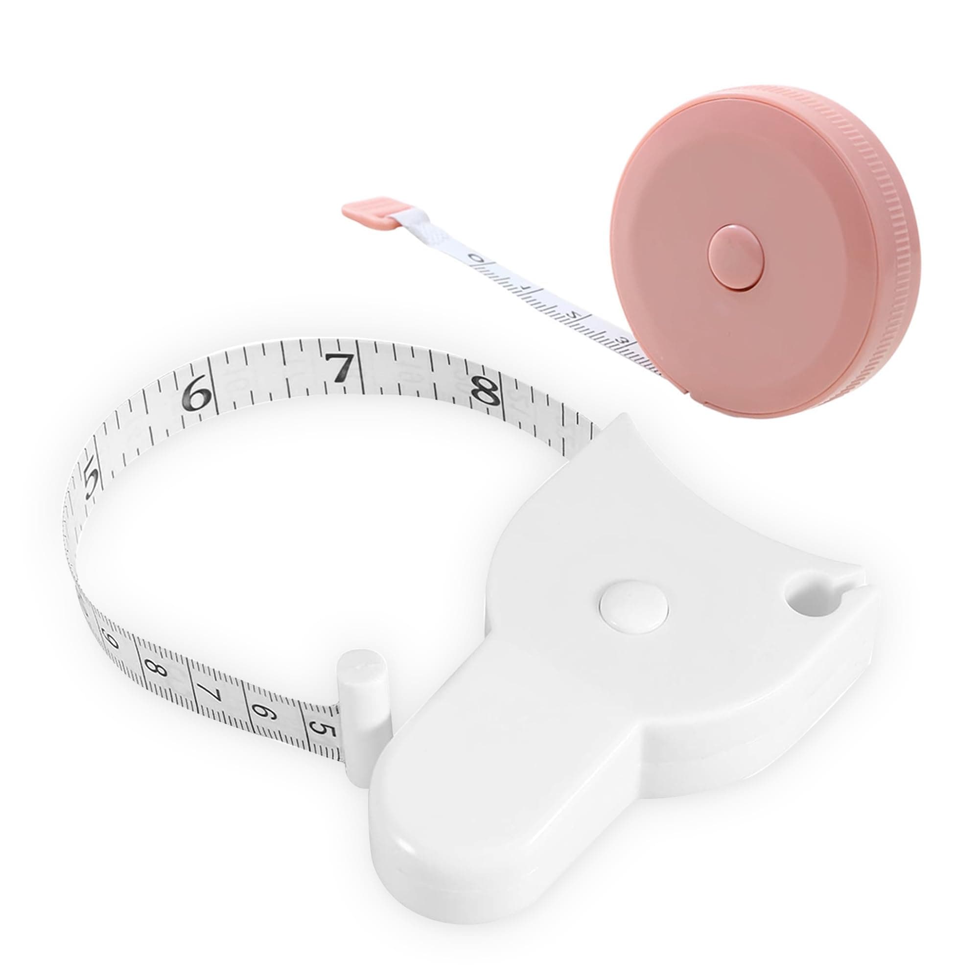 RONLADO 2 Pack Soft Tape Measure 150 cm, Body Tape Measures, Double Scale Soft Tape Measure, Automatic Telescopic Tape Measure, Body Tape Measure, for Body Measurement