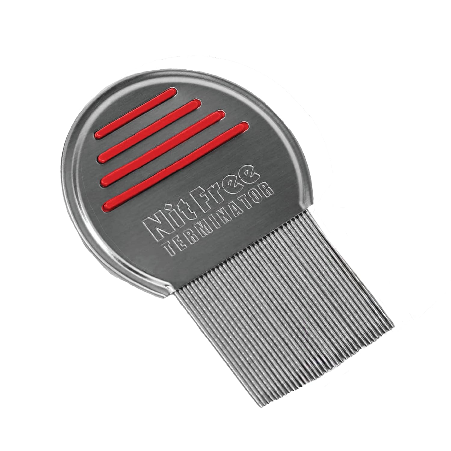 Nit Free Terminator Lice Comb, Professional Stainless Steel Louse and Nit Comb for Head Lice Treatment, Removes Nits