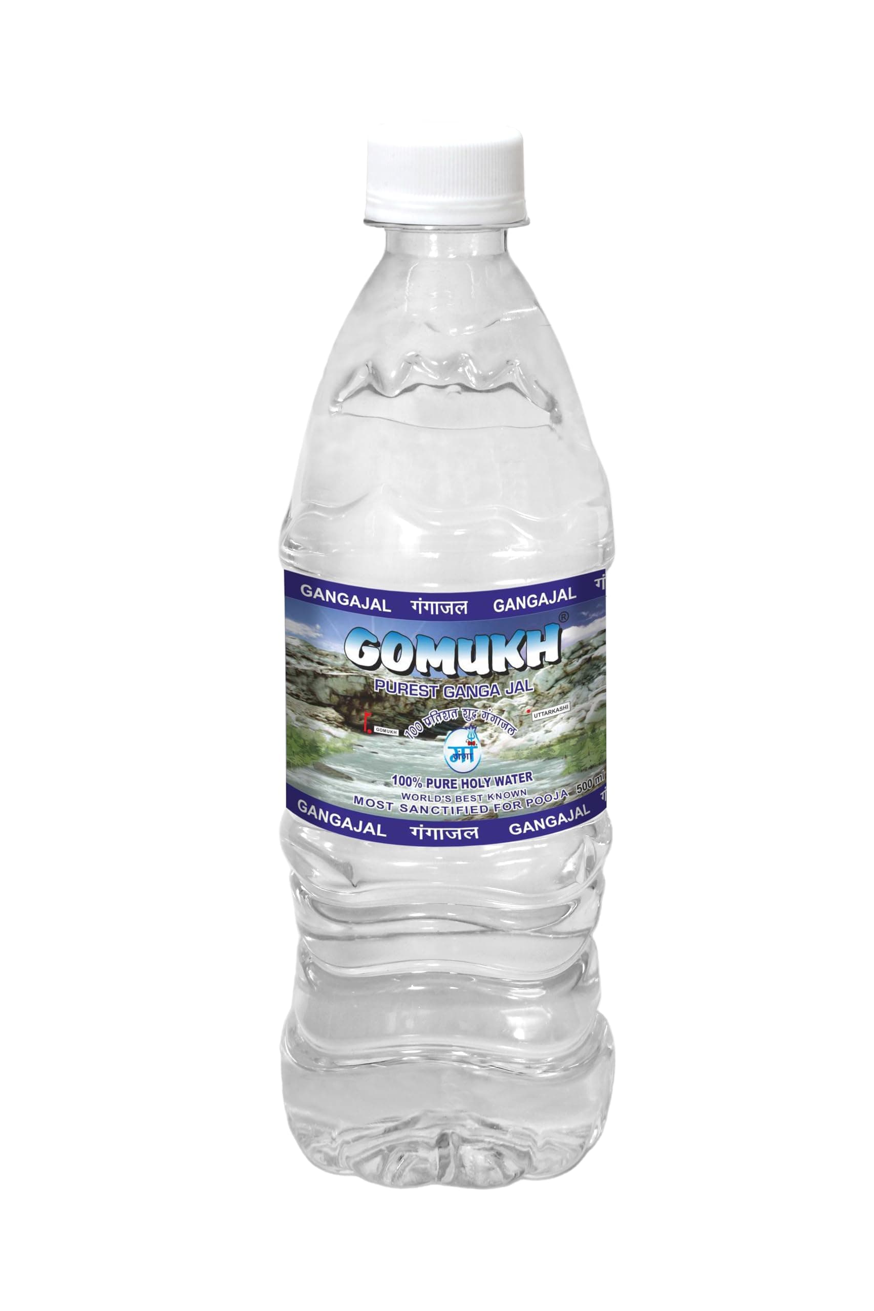 "GOMUKH" Gangajal 500ML The Purest Holy Water Directly From Gangotri Valley Approved By Govt. Of Uttrakhand For Puja Purposes 0.5 LTR