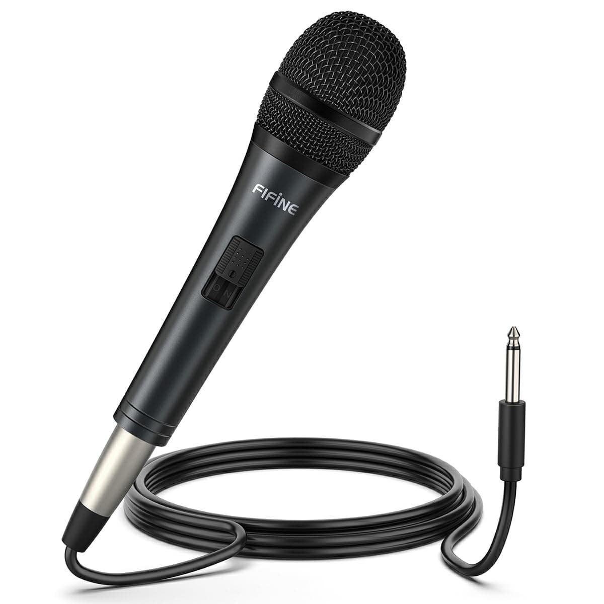 Fifine Technology Karaoke Microphone,Fifine Dynamic Vocal Microphone for Speaker,Wired Handheld Mic with On/Off Switch and14.8ft Detachable Cable.(K6)