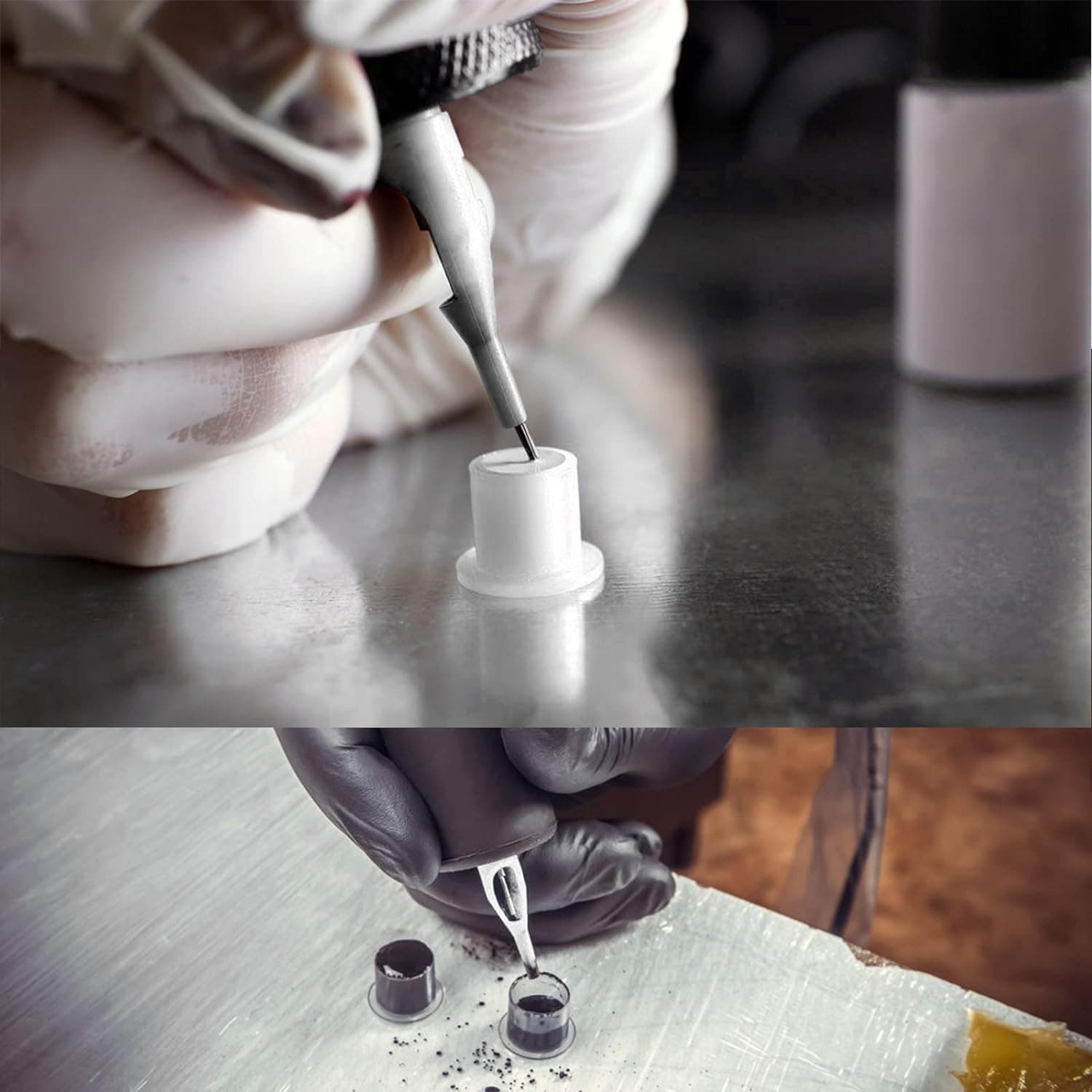 Tattoo Needle Tip 5RT - Disposable Carbon Tattoo Round Tips Nozzle for 5RL 5RS Tattoo Needles Sterilize for Tattoo Machine Gun
