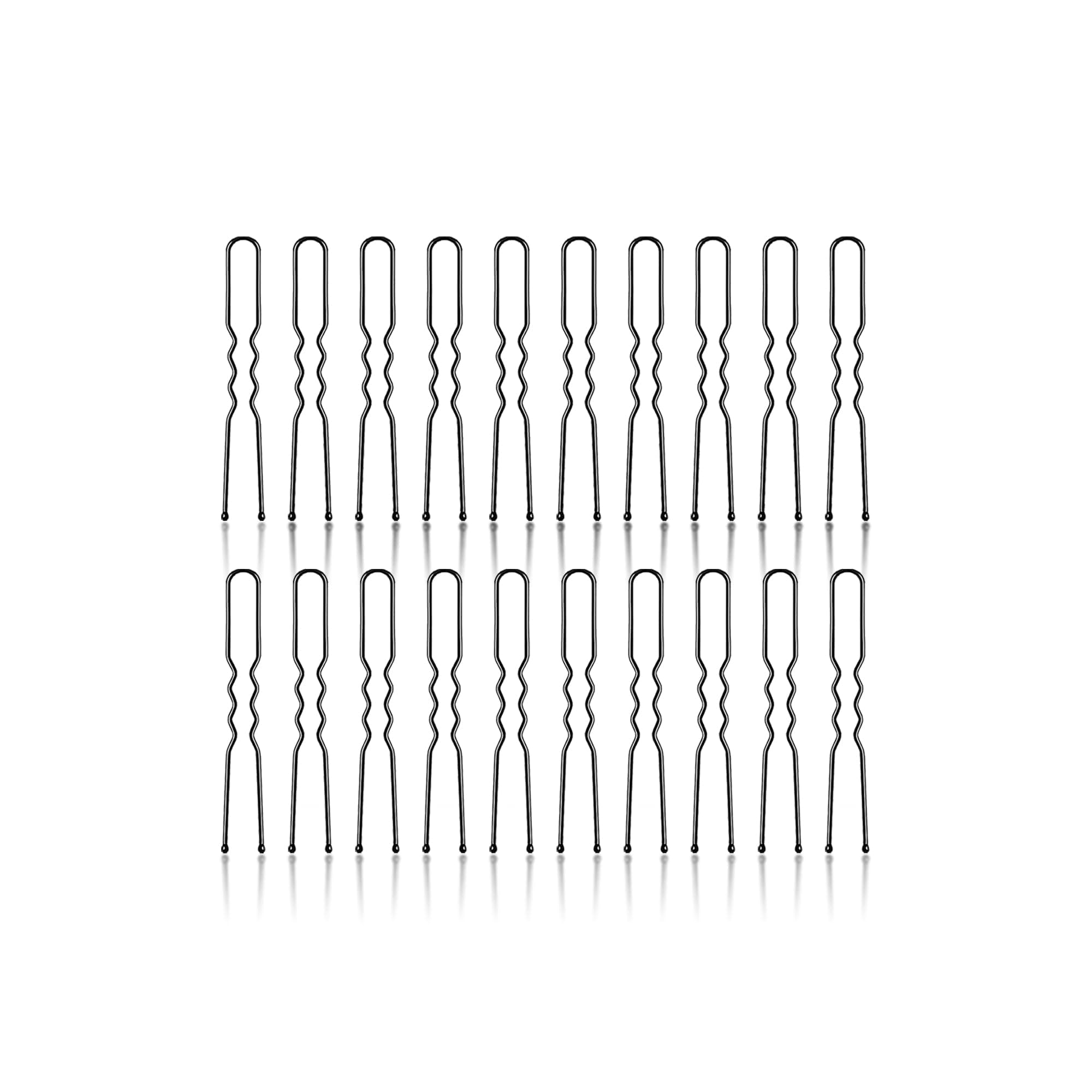 Sanas (20Pcs) Bobby Pins 5cm Long U Shape Black Metal DIY Hair Juda Bun Pin Hair Clips for Updo Hairstyles, Hair Styling Accessories Combo Pack Bob Pins for Women And Girls (20Pcs) (Black)