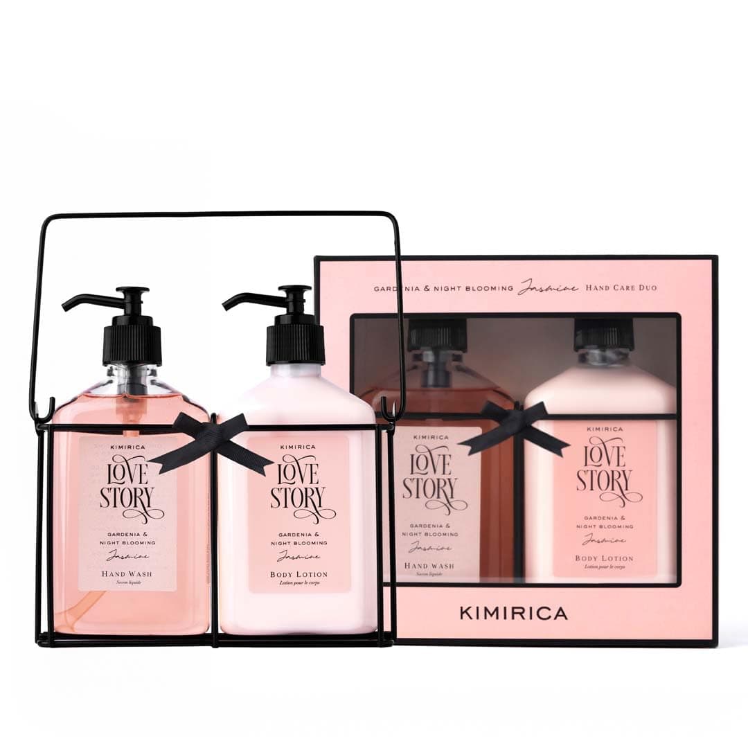 Kimirica Hand Wash & Hand Lotion Duo set with Metal Caddy