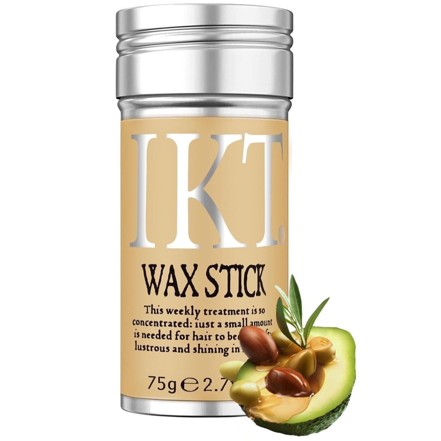 IKT Hair Wax Stick for Women & Men - Hair Slick Back Stick, Anti-Frizz and Fly Away Hair Tamer, No Residue Hair Finishing Stick for Flyaways, All Day Hold Styling Product for Smoothing Hair Strands 75gm.