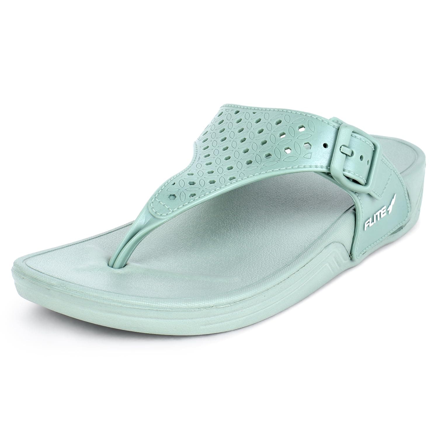 FLITE Women's Girl's Casual wear Flipflops & chappals (430) (Pista, numeric 8)
