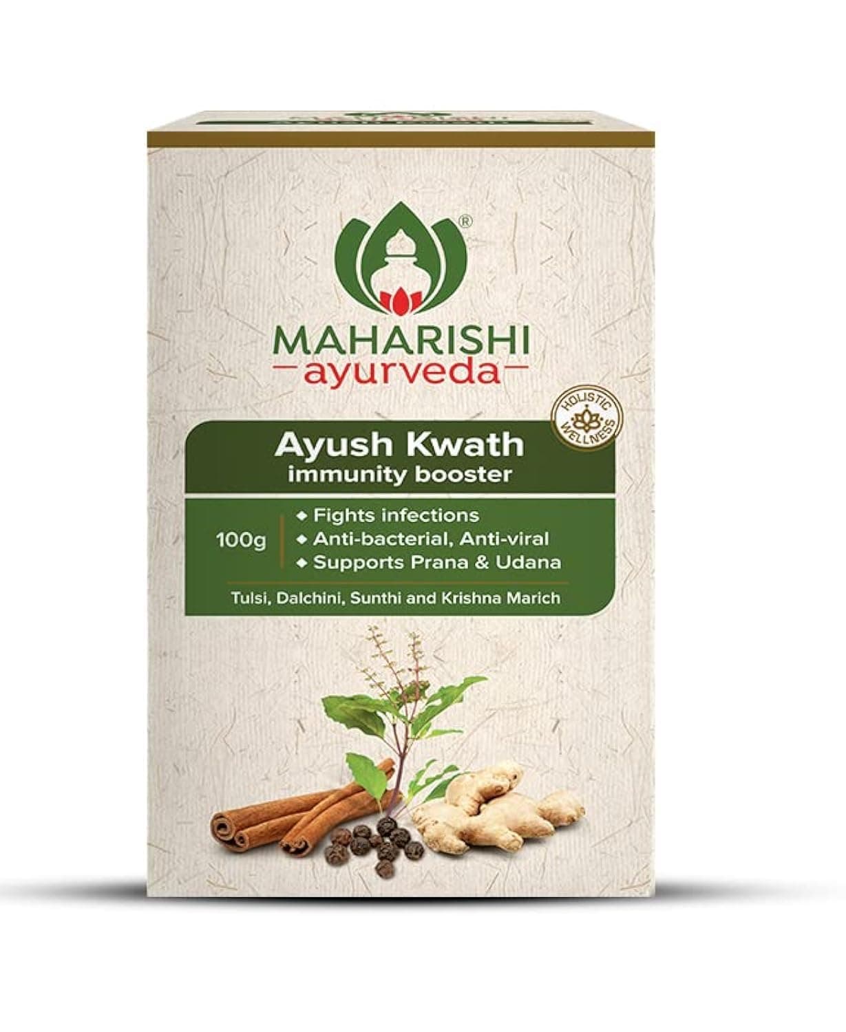 Maharishi Ayurveda Ayush Kwath Powder | Kwath Kadha | Immunity Booster, Ayurvedic Recipe With Goodness Of Tulsi, Kali Mirch, Sunthi and Dalchini (Pack of 1)