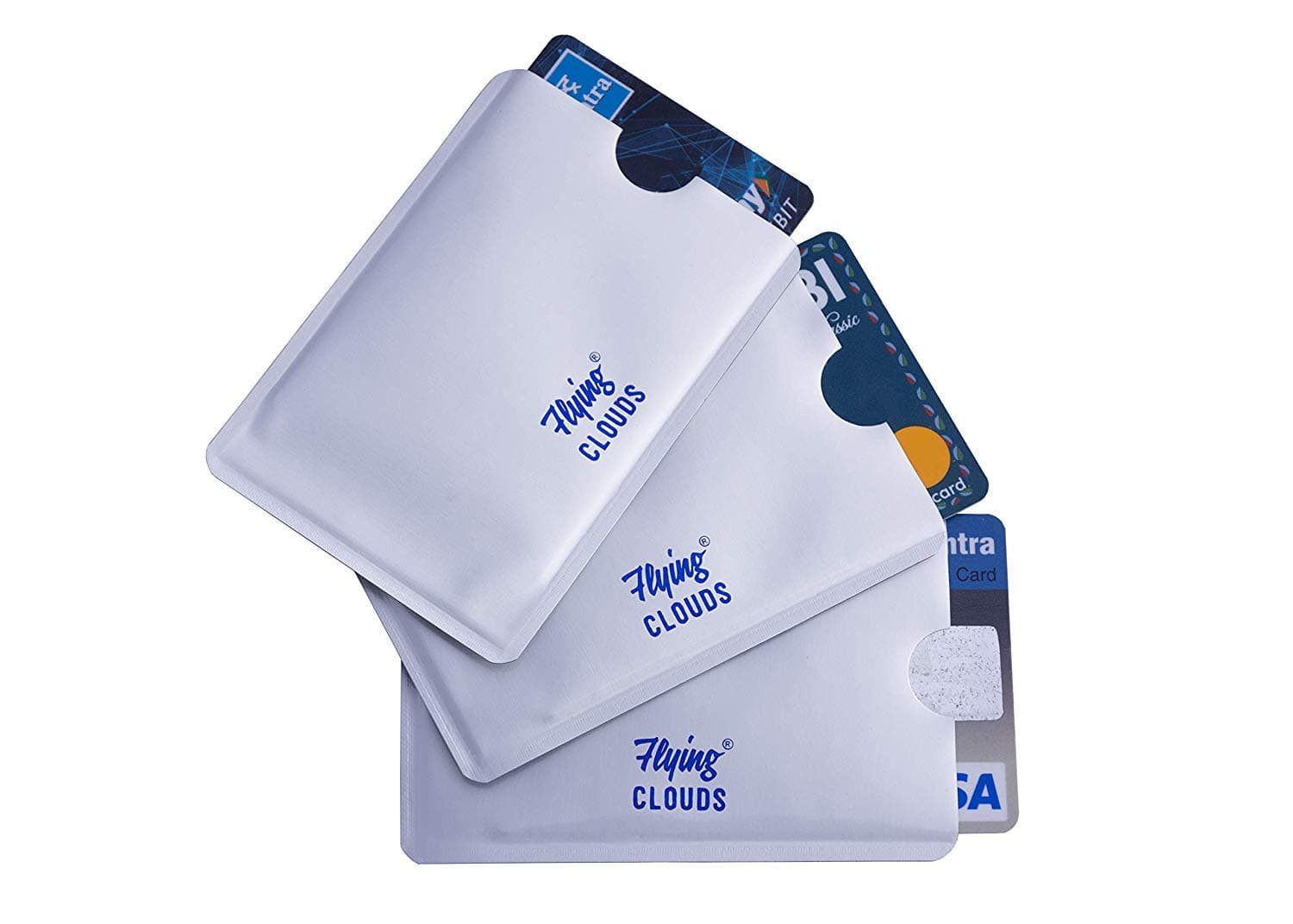 flying CLOUDS Aluminium Unisex RFID Blocking Wallet(silver)