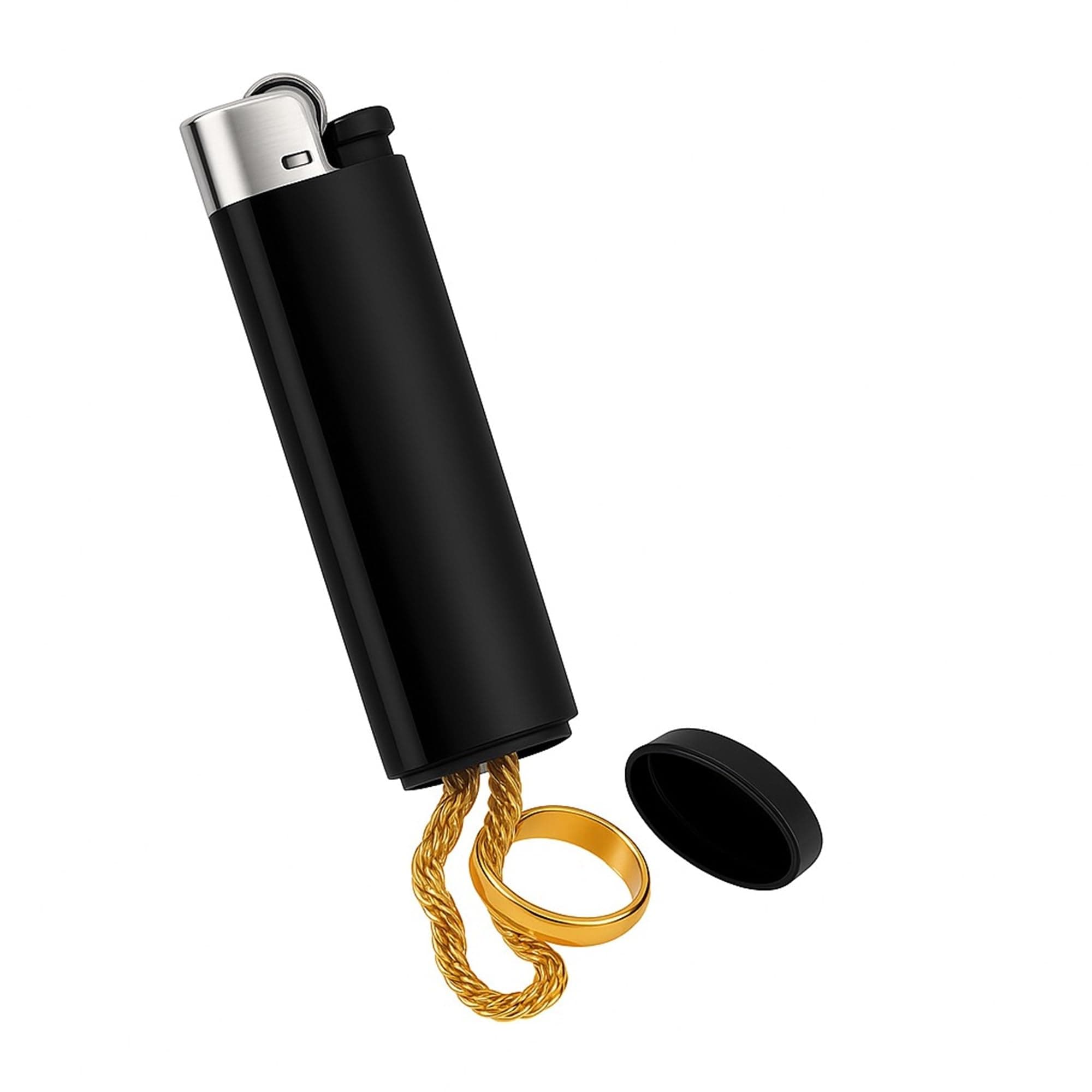 IN SELECT Lighter Diversion Safe Stash, Hidden Storage Compartment Secret Compartment Container for Jewelry, Pills, Travel, Camping, and Everyday Carry (No spark, No flame) One piece in Black