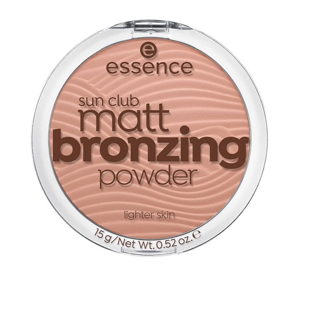 Essence sun club matt bronzing powder 01 natural, matte bronzer, bronzing powder, matte finish, sun-kissed look, buildable warmth, 15 g