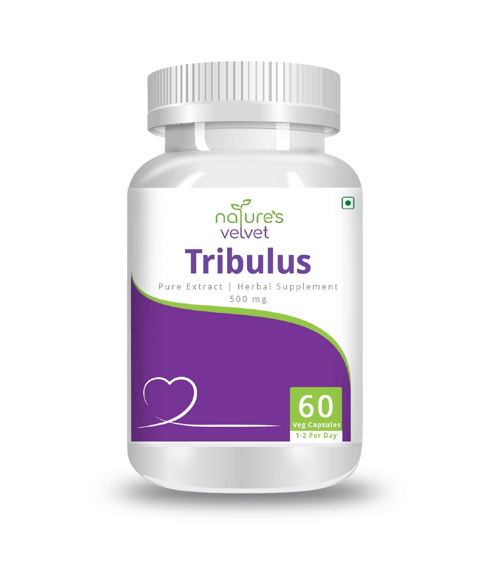 nature's velvet Tribulus Gokshura Pure Extract 500 mg, 60 Veg Capsules - Pack of 1