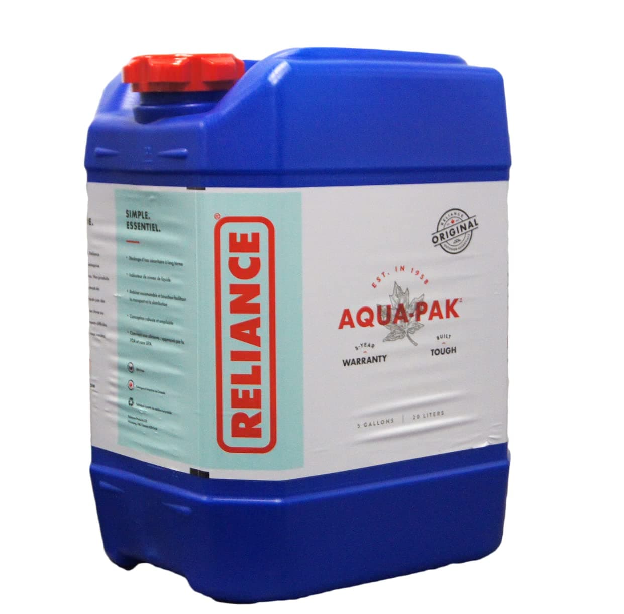 Reliance Products Aqua-Pak 5 Gallon Rigid Water Container