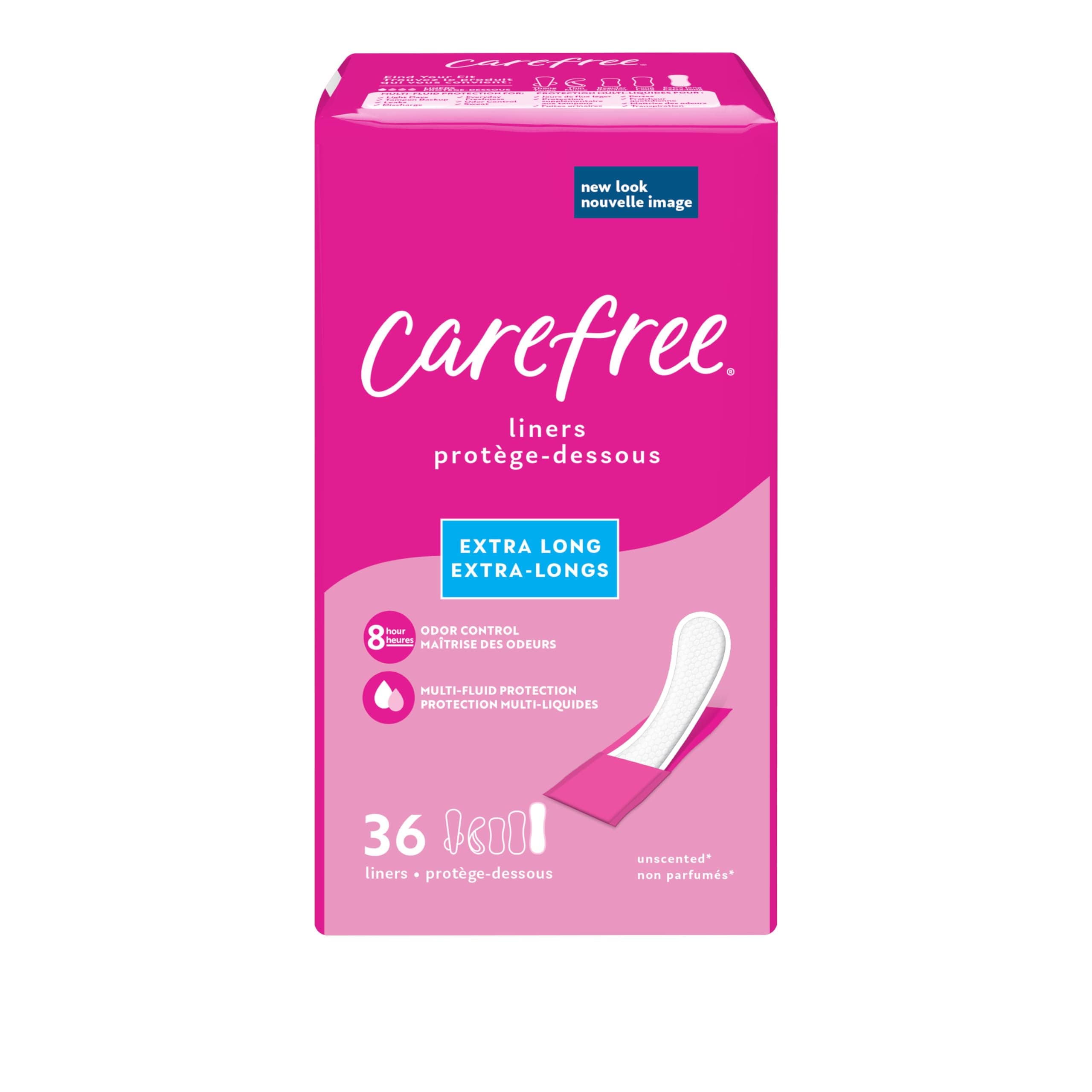 Carefree Body Shape Pantiliners, Extra Long, To Go - 36 ct
