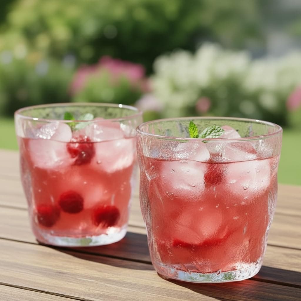ginoya brothers Premium Textured Water Glass for Water, Juice & Cold Drinks | Stylish Clear Glassware for Daily Home & Kitchen Use | 300 ml (2, Small)