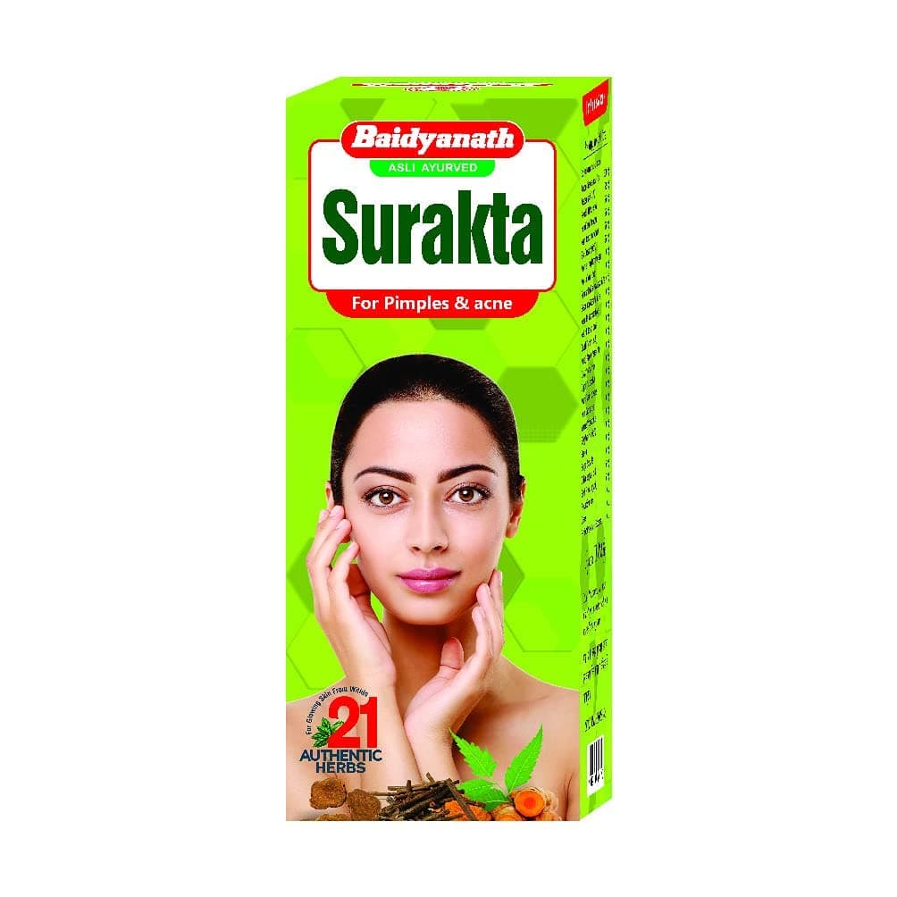 Baidyanath Asli Ayurved Surakta | Natural Remedy for Acne, Pimples, Eczema & Toxin Removal (450ml)