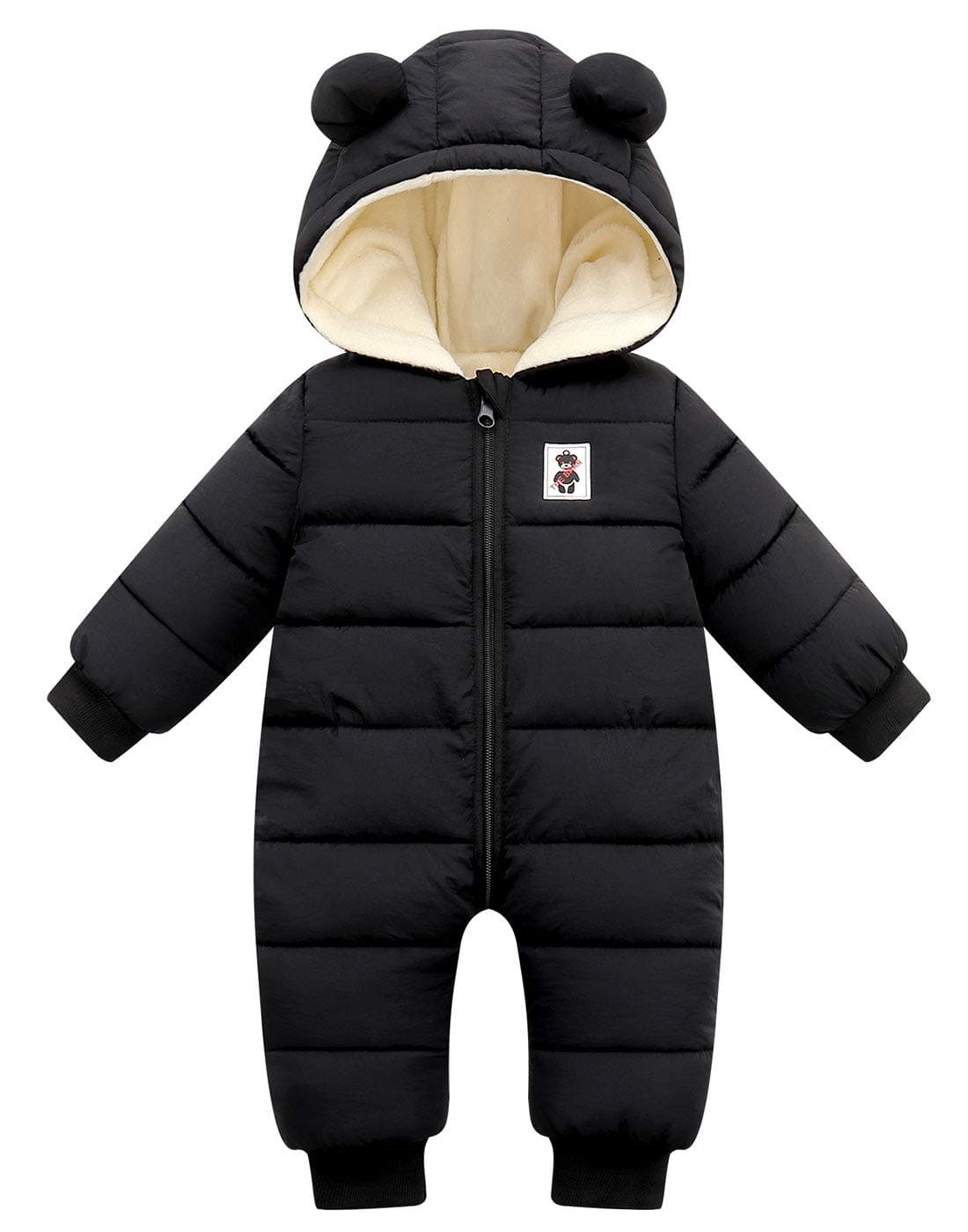 Happy Cherry Baby Girls Boys Warm Snowsuit Jumpsuit Down Coat Romper Padded Onesie