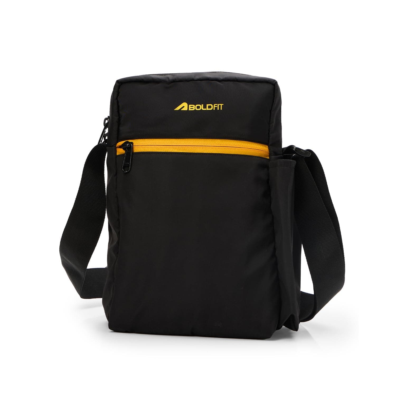 Boldfit Sling Bag for Man Unisex Cross Body Side Bag for Man Small Side Bags for Woman for Travel, Gym Mini Messenger Office Adjustable Shoulder Bags - Black