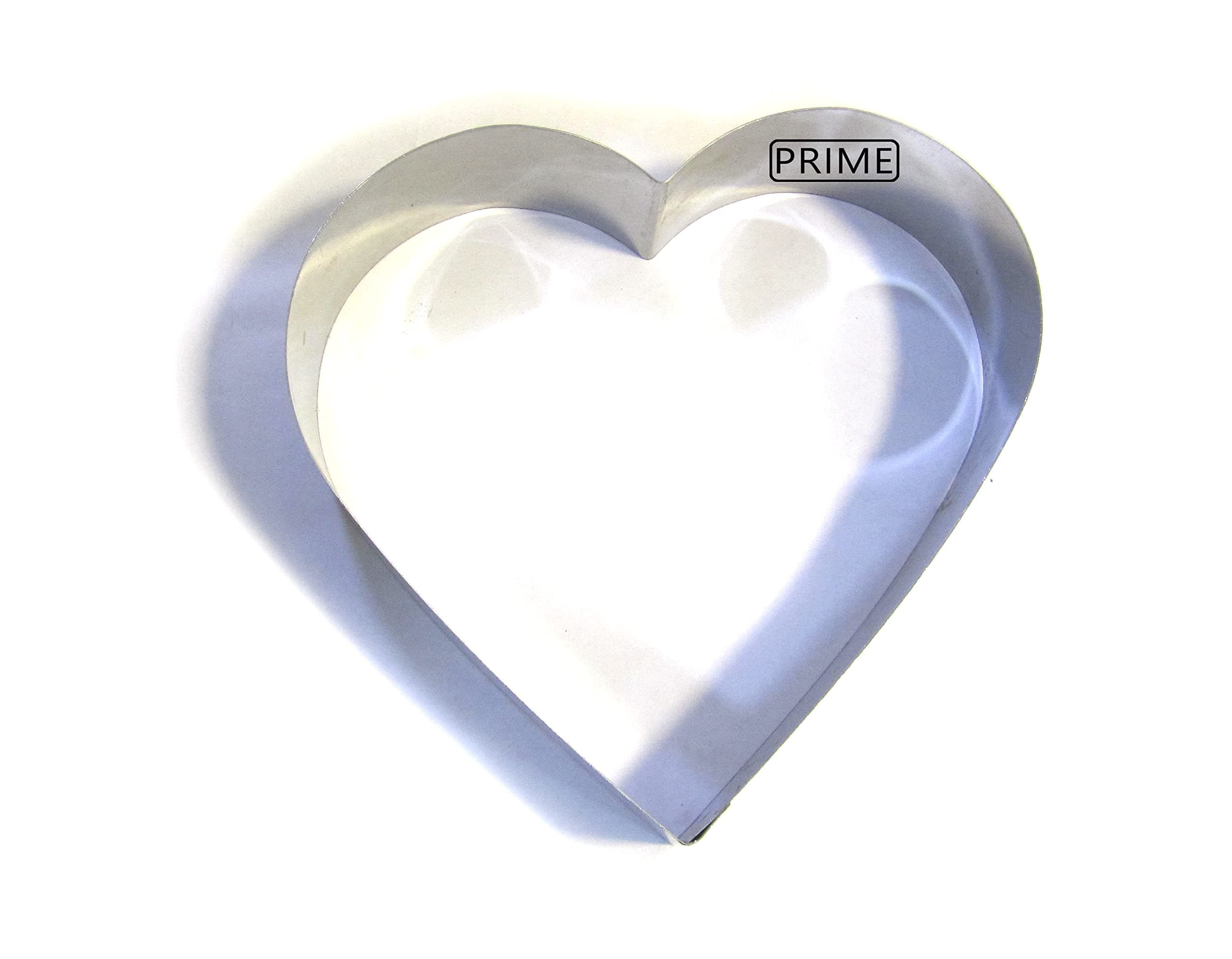 Prime Bakers and Moulders Stainless Steel Heart Shaped Cut Out Fondant Cake/Pizza Base Baking Cutter