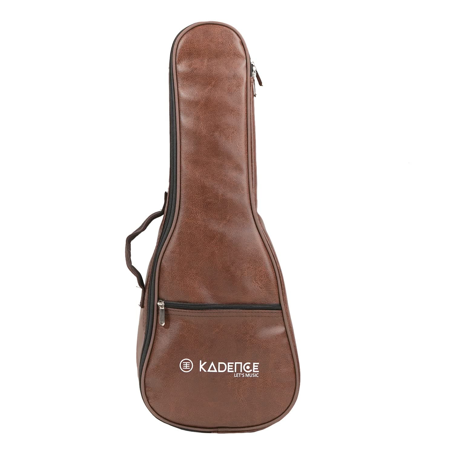 Kadence UK-LBAG-BRN Jamming Series Concert Ukulele Bag | Padded Soft Gig Bag | Front Accessory Pocket | for Concert Ukulele | Brown