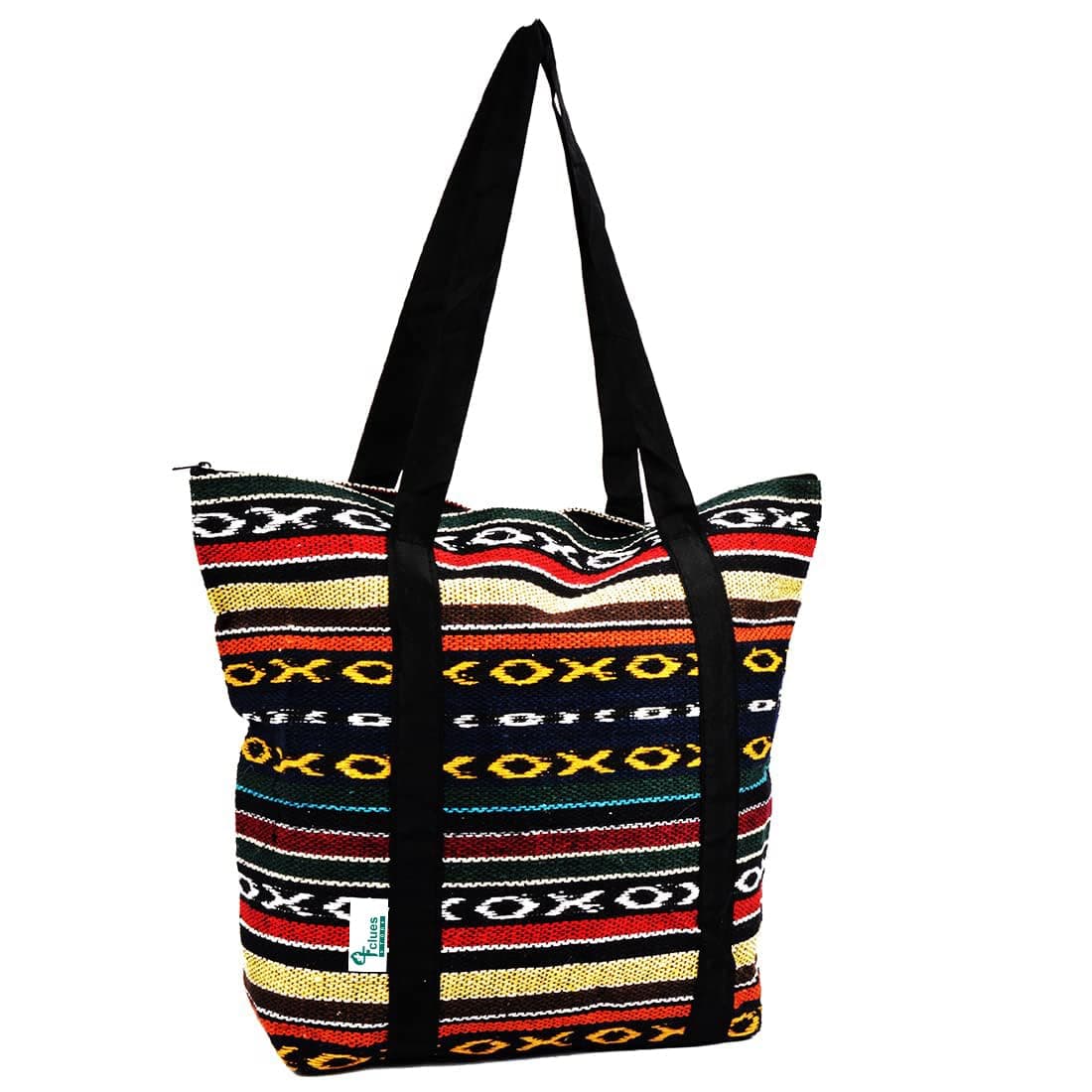 Fclues Women Hand Bag and Tote Bag For Shopping, Shoulder Bag, Travel Bag (17 x 5 x 17) inch Blue 8PRNT