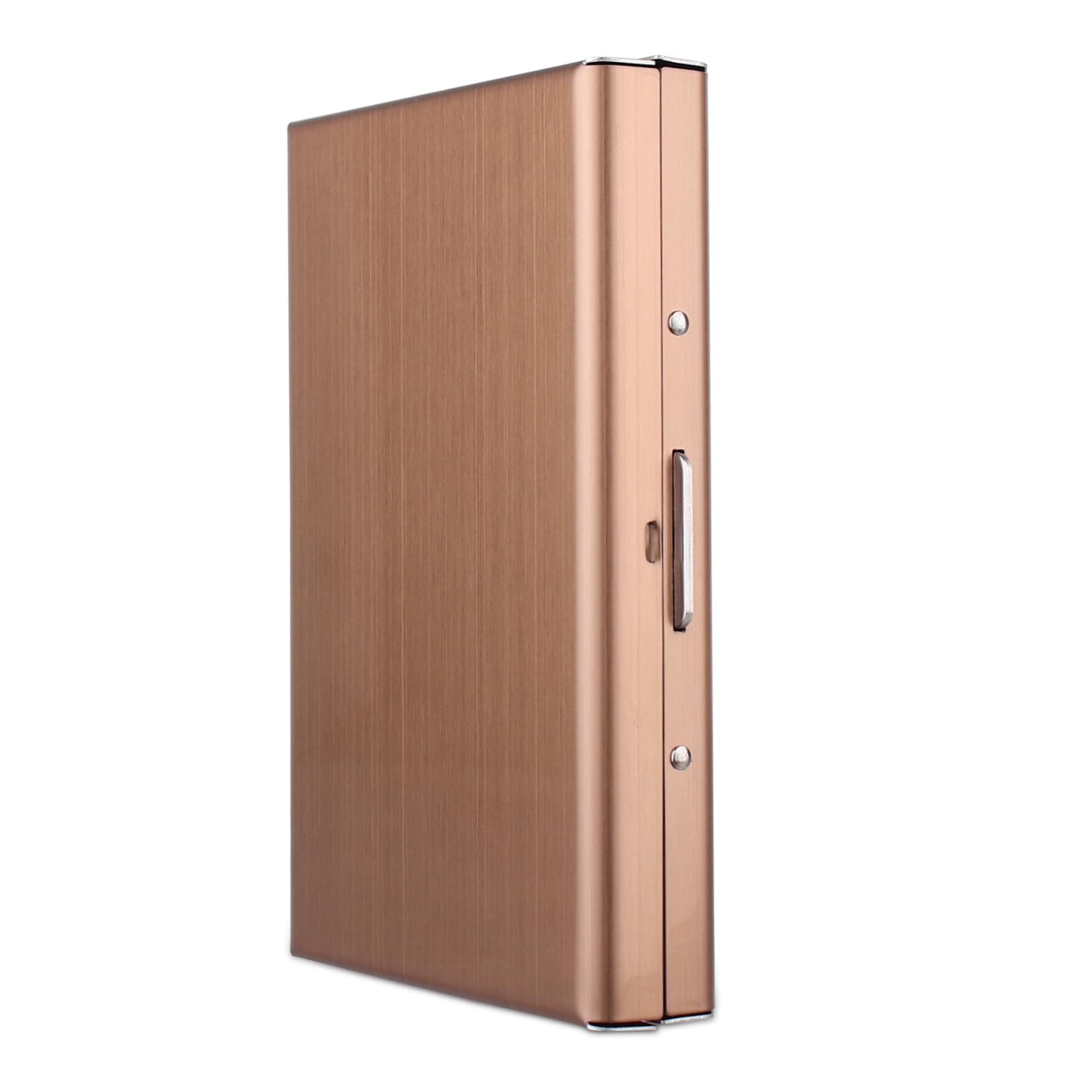 Stealodeal Rose Gold Premium RFID Blocking Metal ATM/Credit/Debit 8 Slots for Men & Women Card Holder