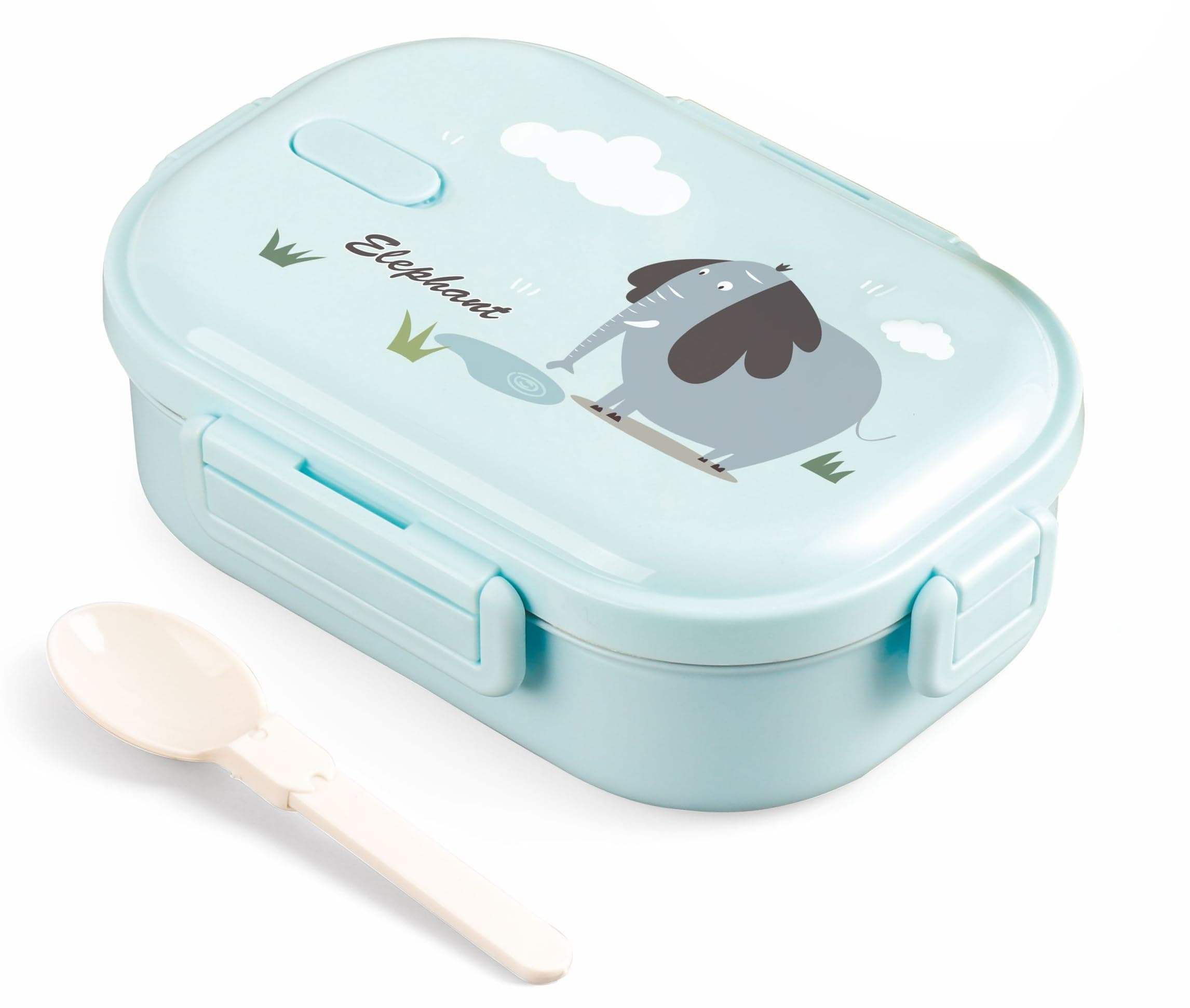 Signoraware Duo Star Printed Stainless Steel Lunch Box, Puf Insulation Keeps Food Warm, Food Grade Bpa Free, 2 Compartments with Locking Lid and Steam Valve, Spill Leak Proof (700Ml Blue)