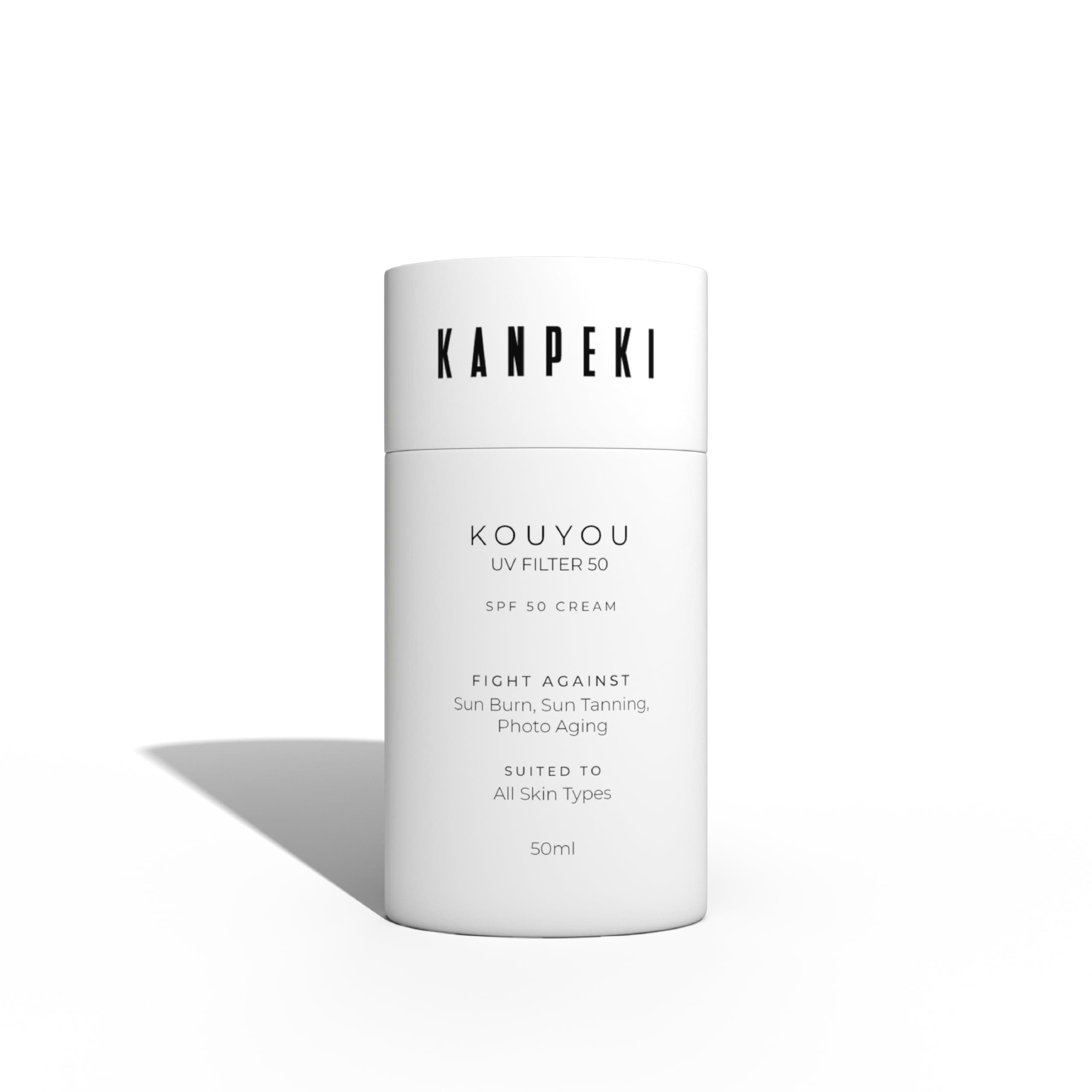 Kanpeki Kouyou UV Filter Matte Finish Weightless Sunscreen Broad Spectrum, 50 SPF | Lightweight Broad Spectrum PA ++ with No White Cast | Suitable for All Skin Type 50ml