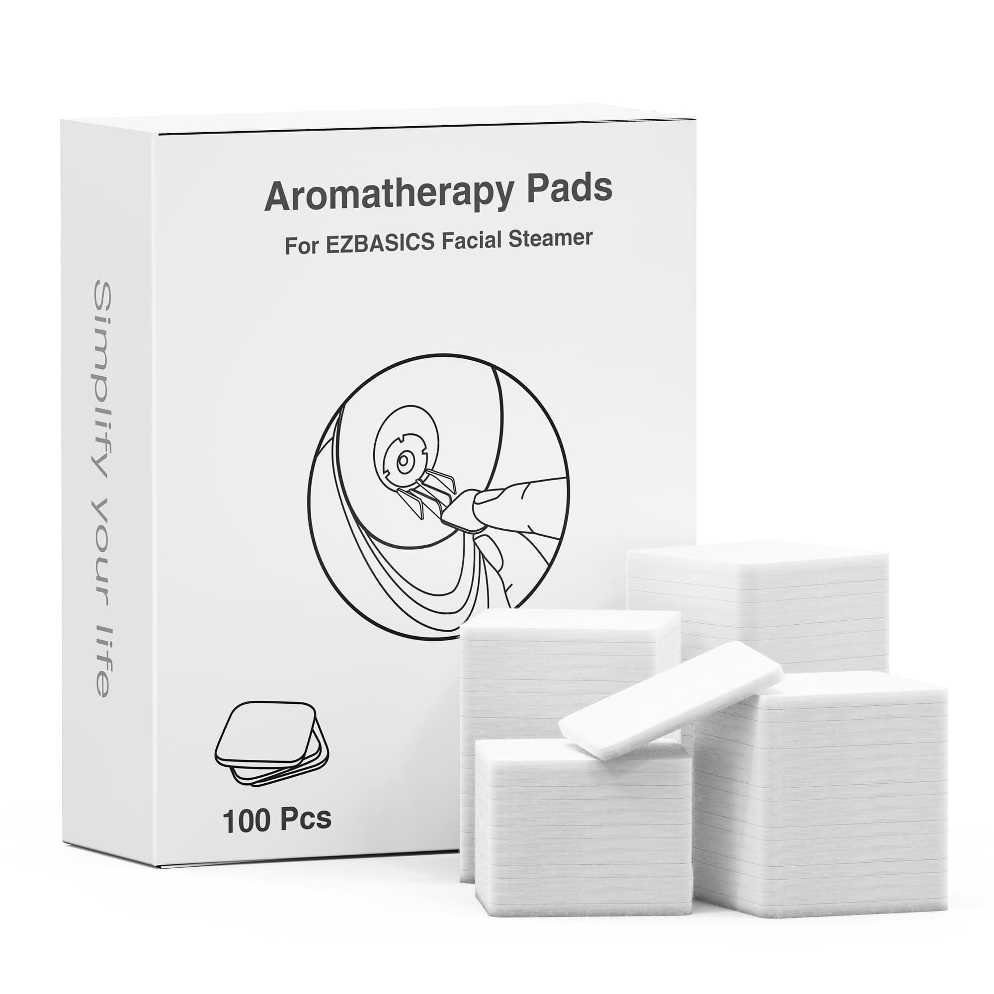 Aromatherapy Cotton Pads for EZBASICS facial steamer 100 Pcs