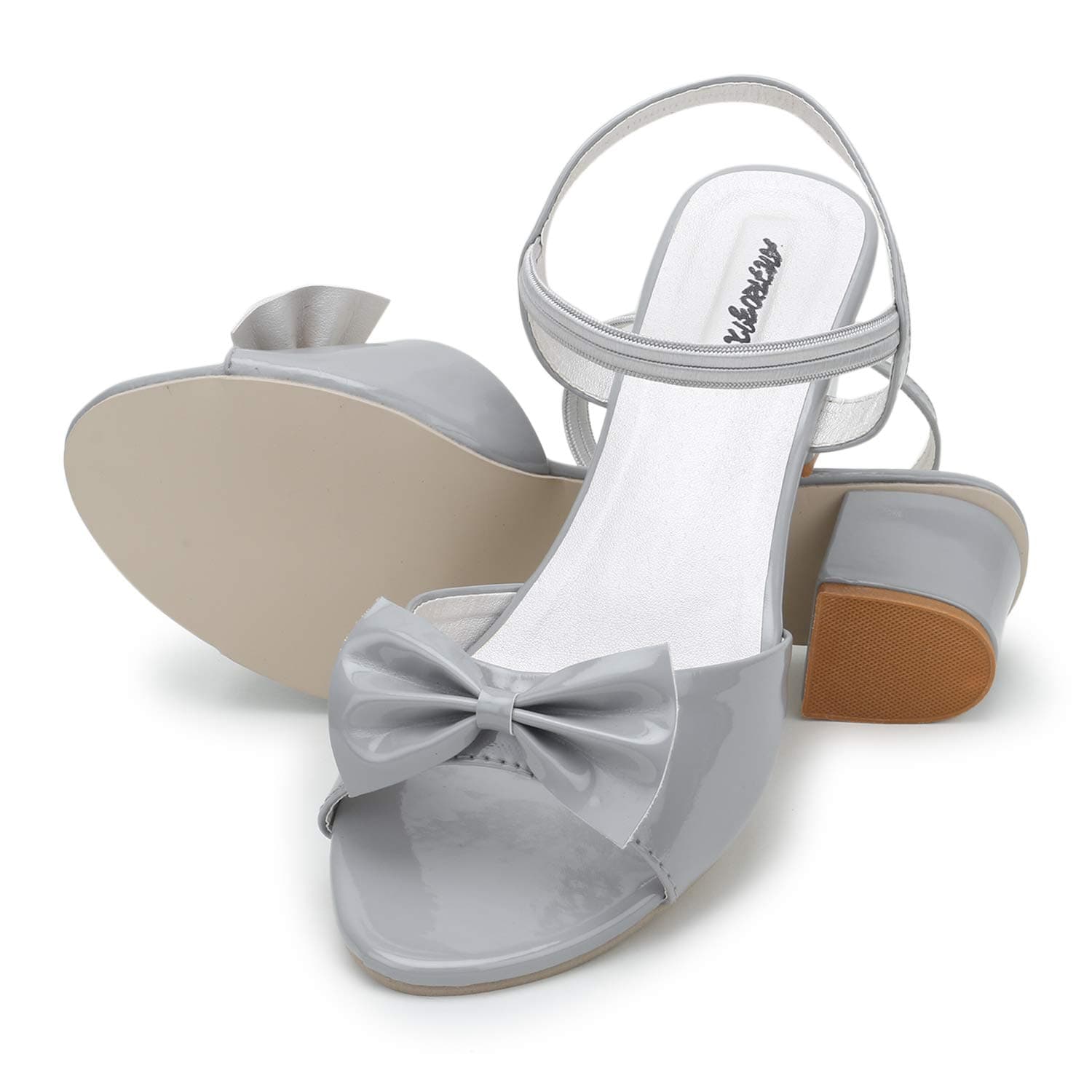 mk style Women's Grey Fashion Sandal - 4 UK