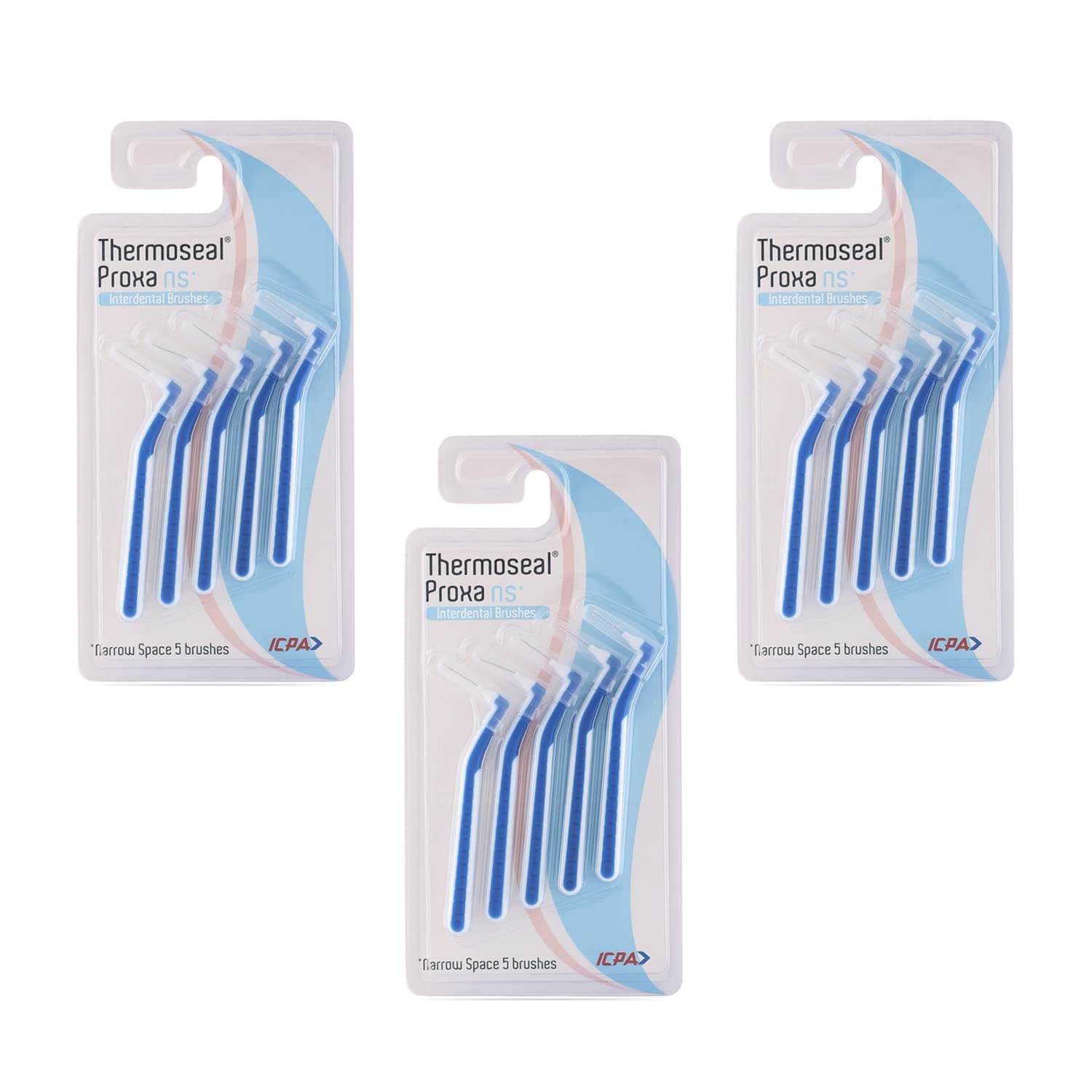 ICPA Interdental Manual Thermoseal Proxa Narrow Space Brush For Adult | Dental Brush | Easy Cleaning between teeth (Multicolor, Pack of 3)
