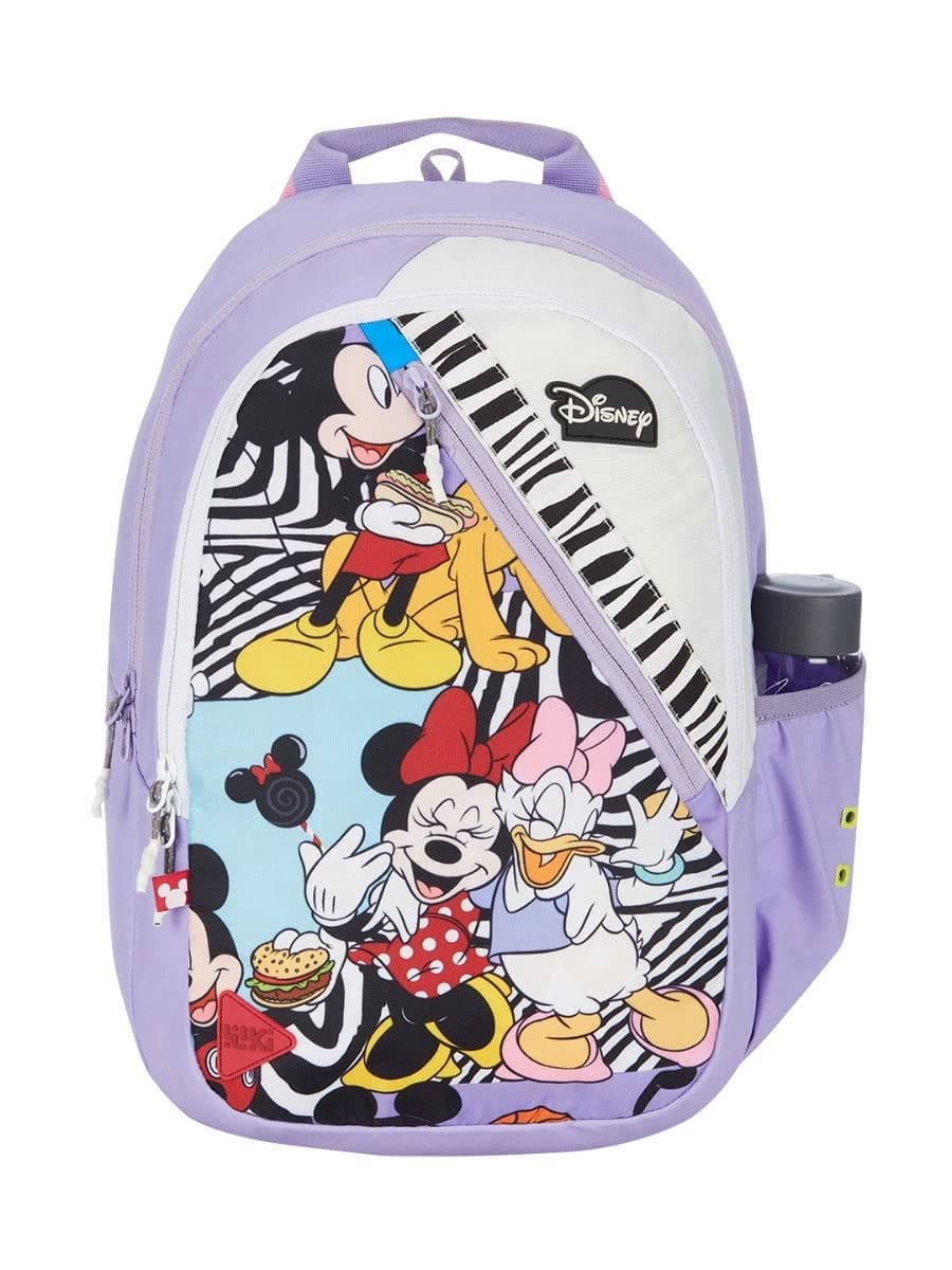 Wildcraft Wiki Girl Squad 1 Mickey Purple 21.5L 3 Compartment Backpack (13000)