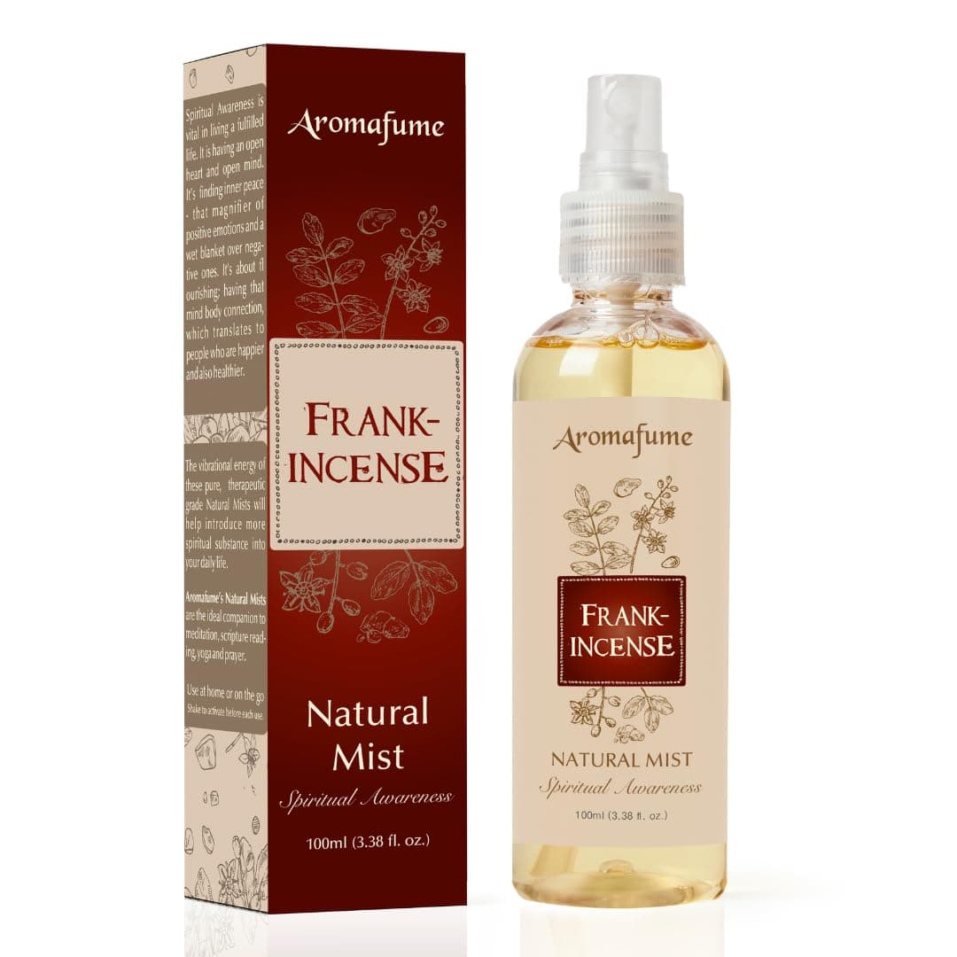 Frankincense Natural Resin Mist Spray by Aromafume | 100 ml / 3.3oz | Ideal for spirituality, prayer & rituals | Made with Frankincense Resin from Somalia | Non-alcoholic, non-toxic & vegan