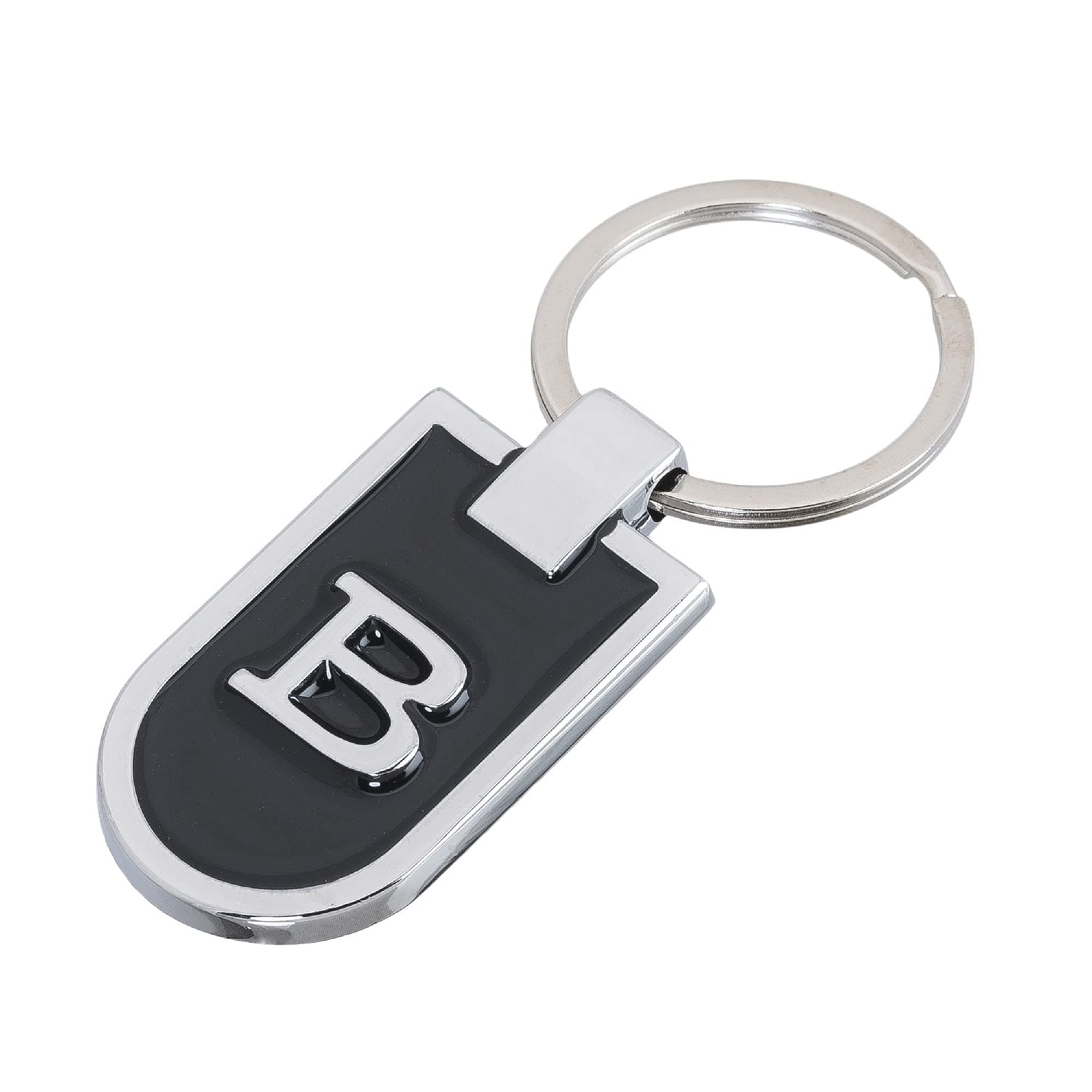 AUGEN Stainless Steel Alphabet Letter Keychain Metal Initials For Car & Bike Gifting With Key Ring Anti-Rust (Pack Of 1)