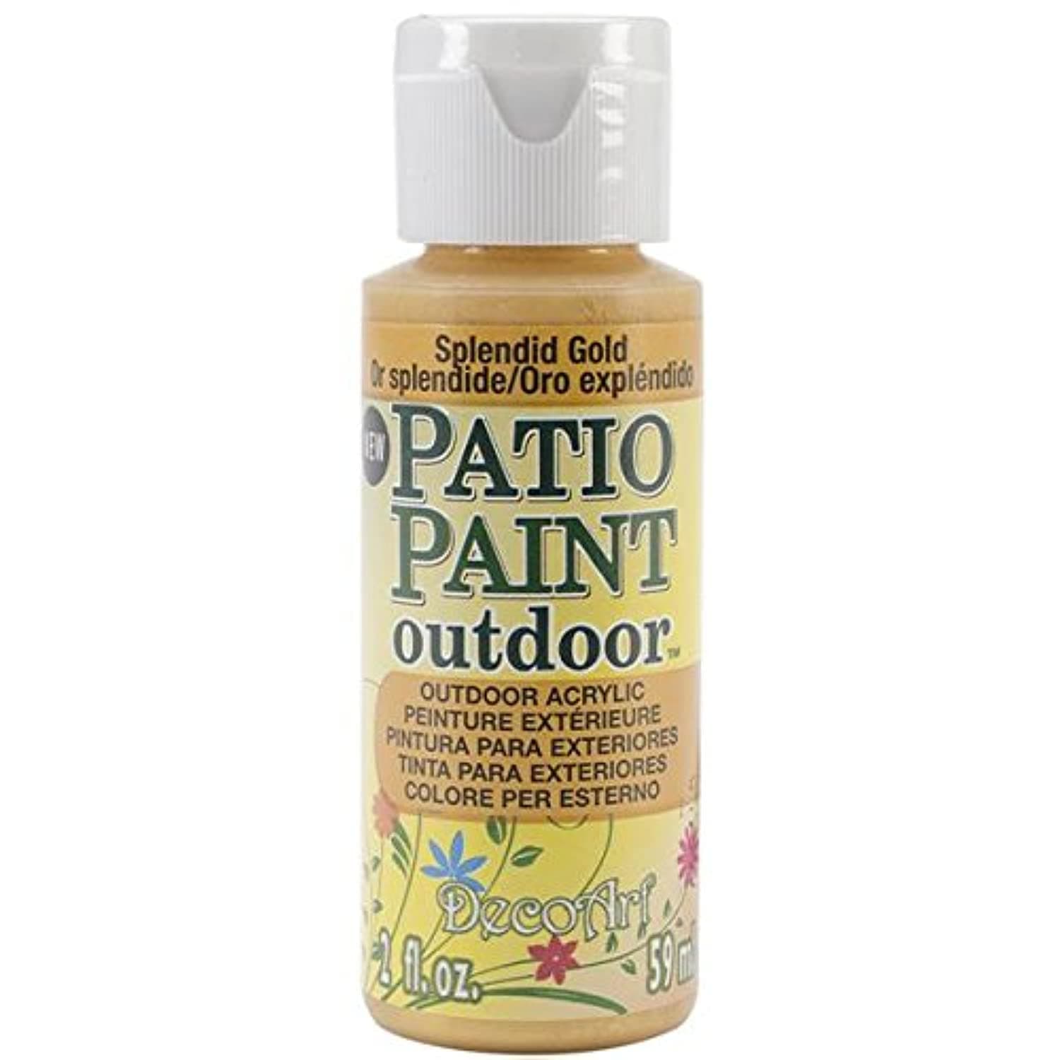 DecoArt Patio Paint, 2-Ounce, Splendid Gold