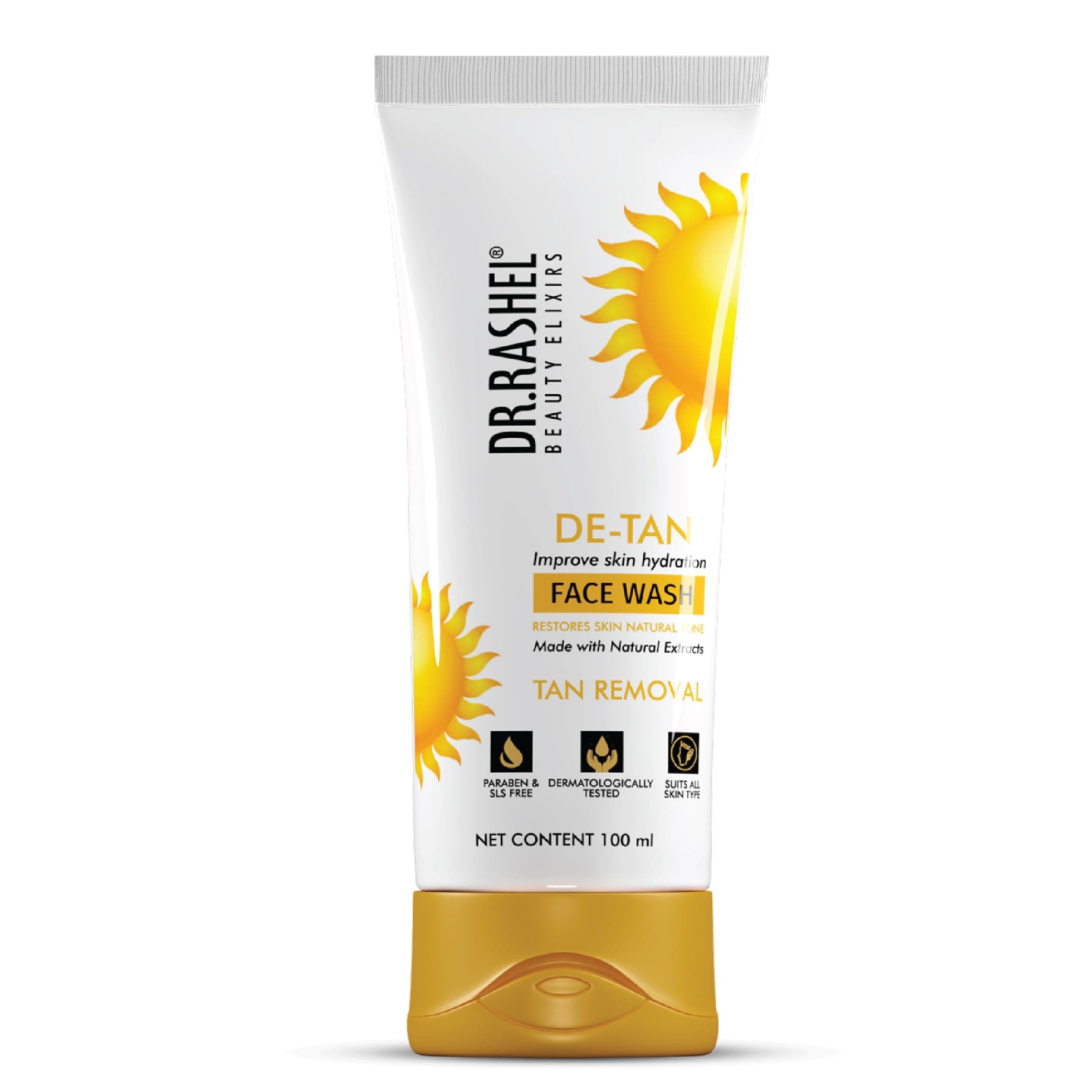 DR.RASHEL De-Tan with Clove & Peppermint for Tan Removal & Fresh Skin | All Skin Types Face Wash | 100 ml