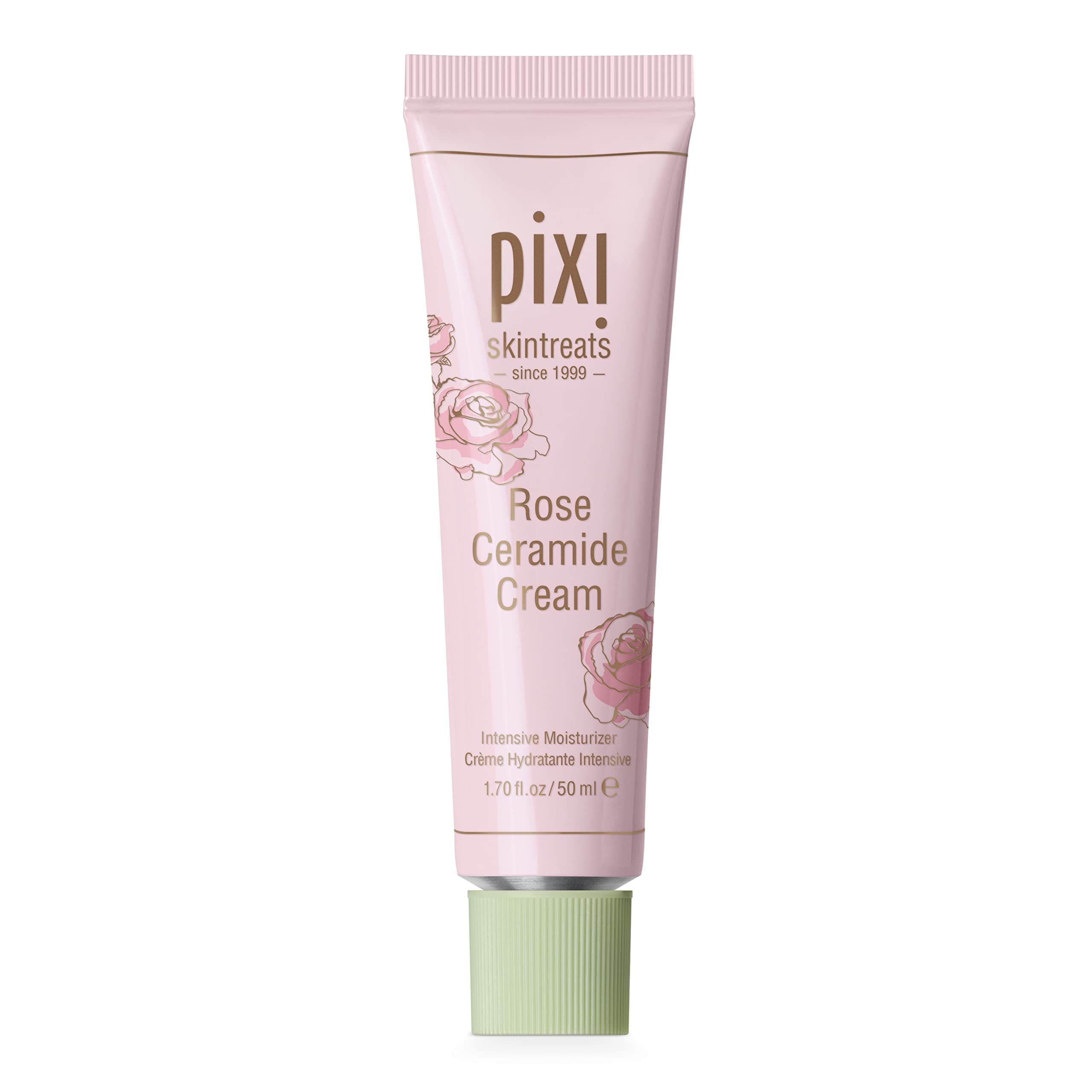 Pixi Beauty Rose Ceramide Cream | Rose Infused Ceramide Moisturizer | Ultra Rich Cream For Radiant & Supple Skin | 1.70 Fl Oz