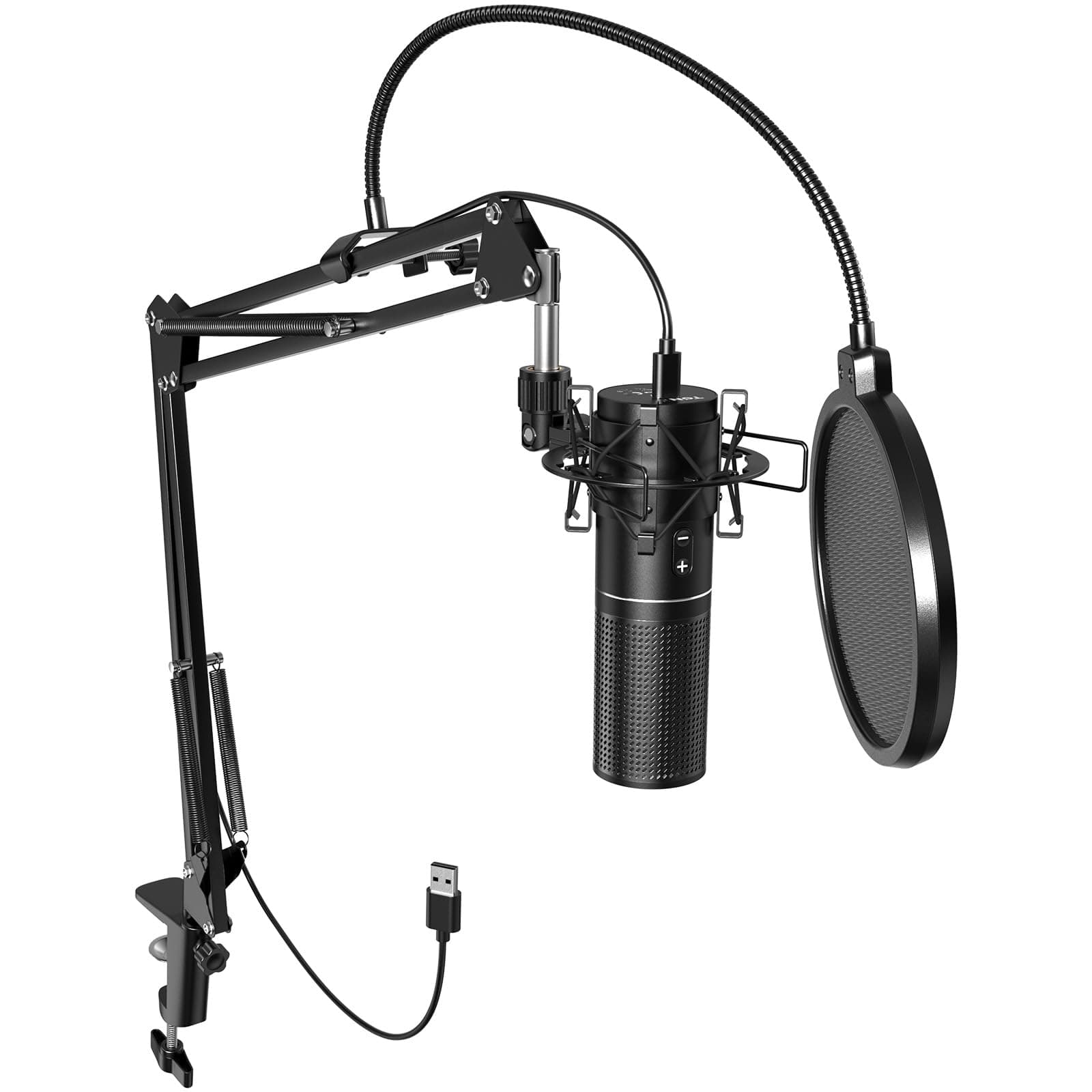 TONOR USB Microphone Kit Condenser Mic for Recording, Podcasting, Live Streaming, Gaming or Chatting with Scissor Arm Stand/Shock Mount/Pop Filter/USB Cable