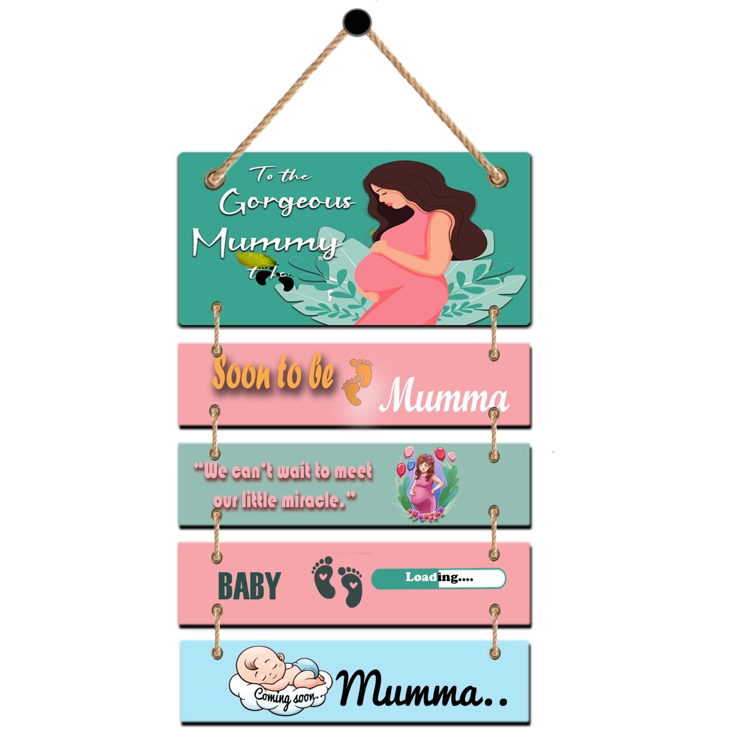 AWANI TRENDS Mom Pregnancy Wall Hanging With Beautiful Couple Printed