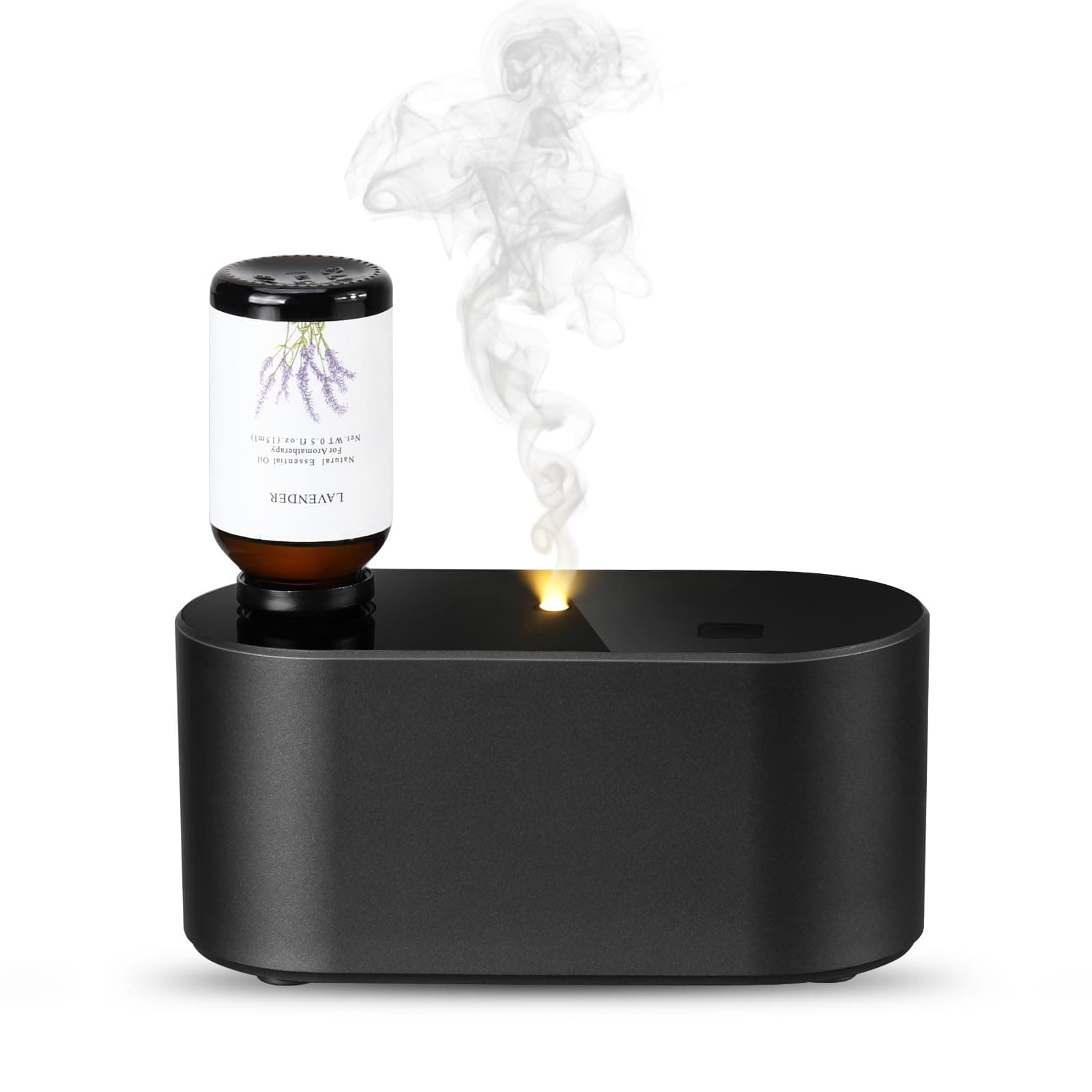 Waterless Diffuser for Home Essential Oil Diffuser,Battery Operated Aromatherapy Diffuser, Portable Scent Diffusers, 3 Mist Modes, Cycle Start for Bedroom, Office Studio 160-350 sq. ft Black