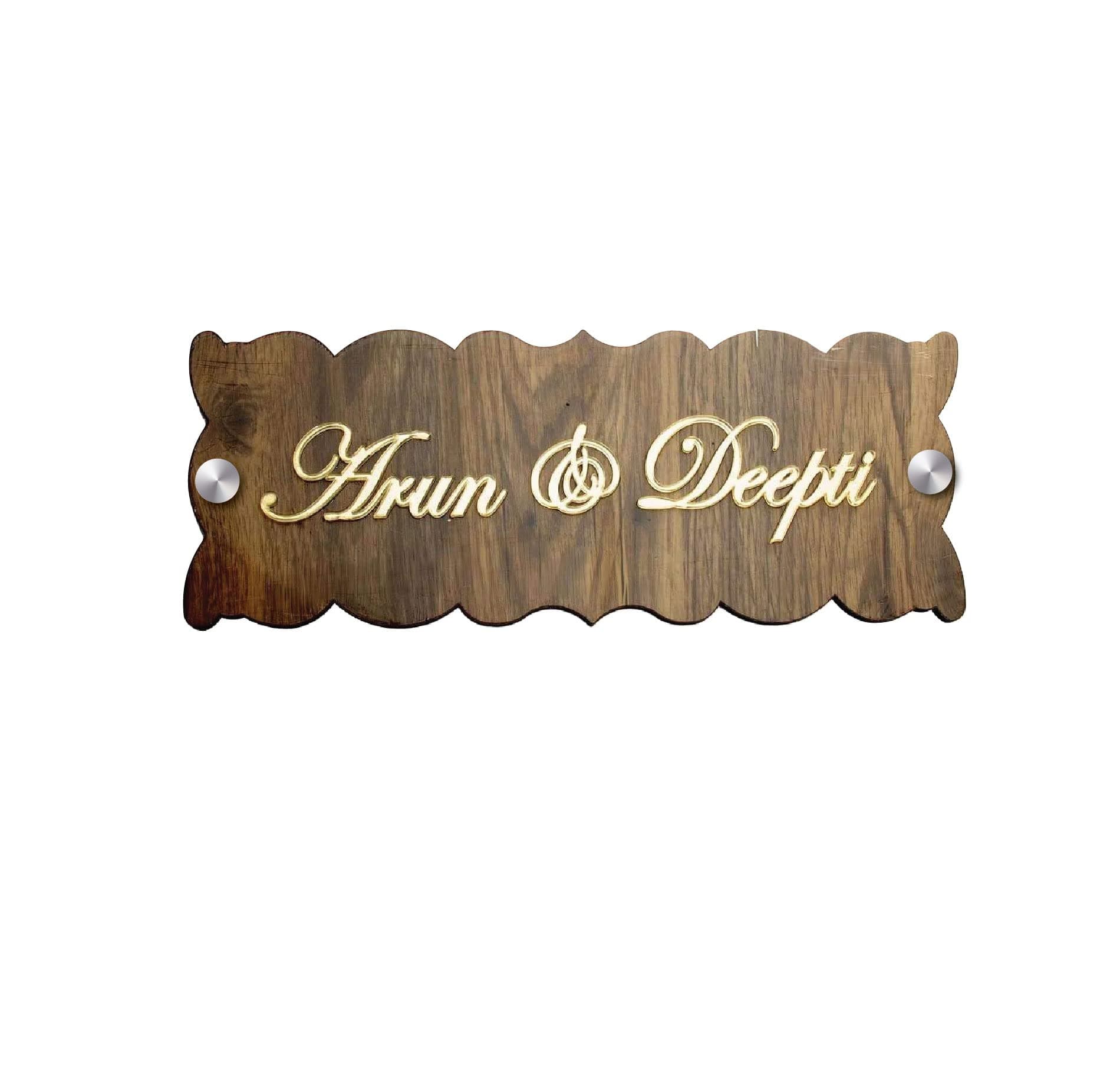 SIGNOOGLE Name plate for home entrance | Wood Personalized Name Plate with 3D Letters | Door name plates | Name Plate For Home, Office & Outdoor Entrance | Wooden Waterproof 13.5 x 5 Inch
