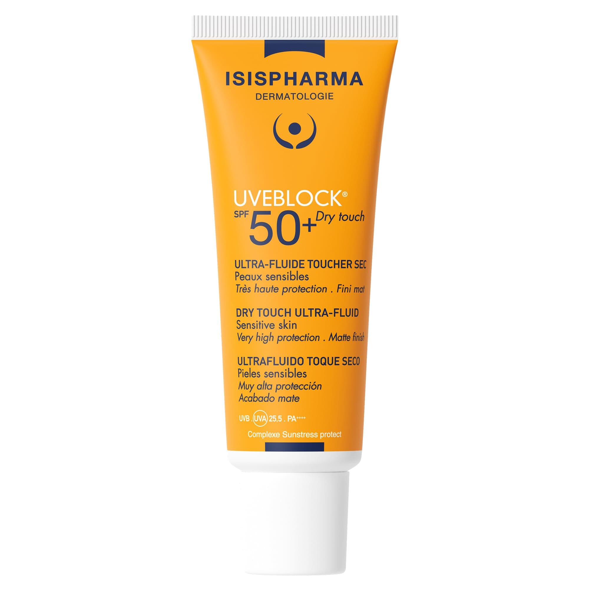 ISISPHARMA UVEBLOCK SPF 50+ Dry Touch Ultra-Fluid | PA++++ | Sensitive skin, Very high protection, Matte finish | 40ml