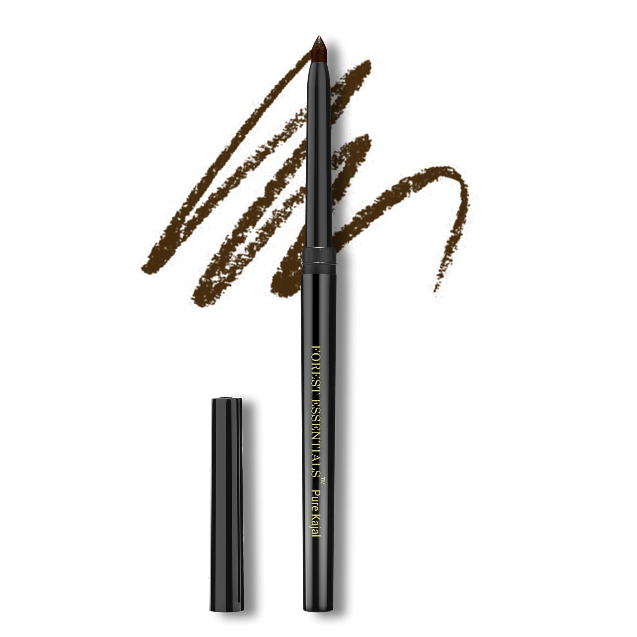 Forest Essentials Gulaab Khaas Natural Kajal Earth Brown | Made using a traditional method with Pure Ghee & Castor Oil | Intense Cooling Pigment | For Daily Use