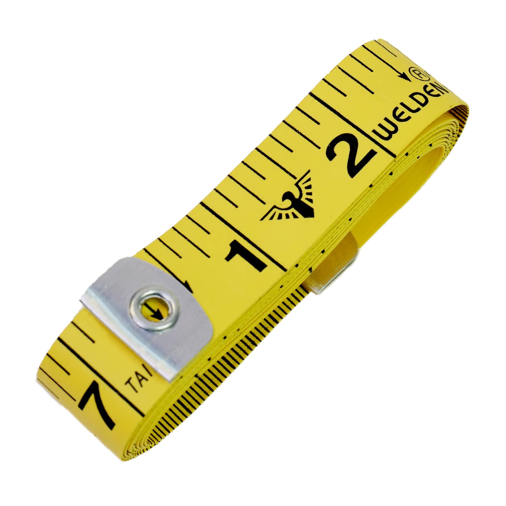 WELDEN Soft Tape Measure Double Scale Body Sewing Flexible Ruler for Weight Loss Medical Body Measurement Sewing Tailor Craft Vinyl Ruler 150CM 60 IN -1Pc